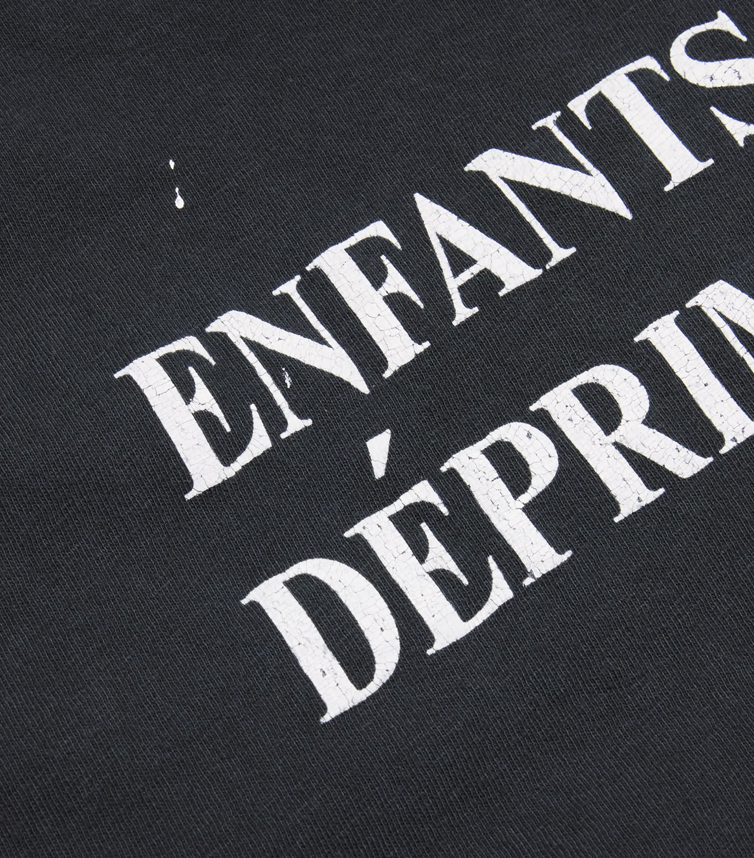 Enfants Riches Déprimés Black Cotton Distressed Logo T-Shirt