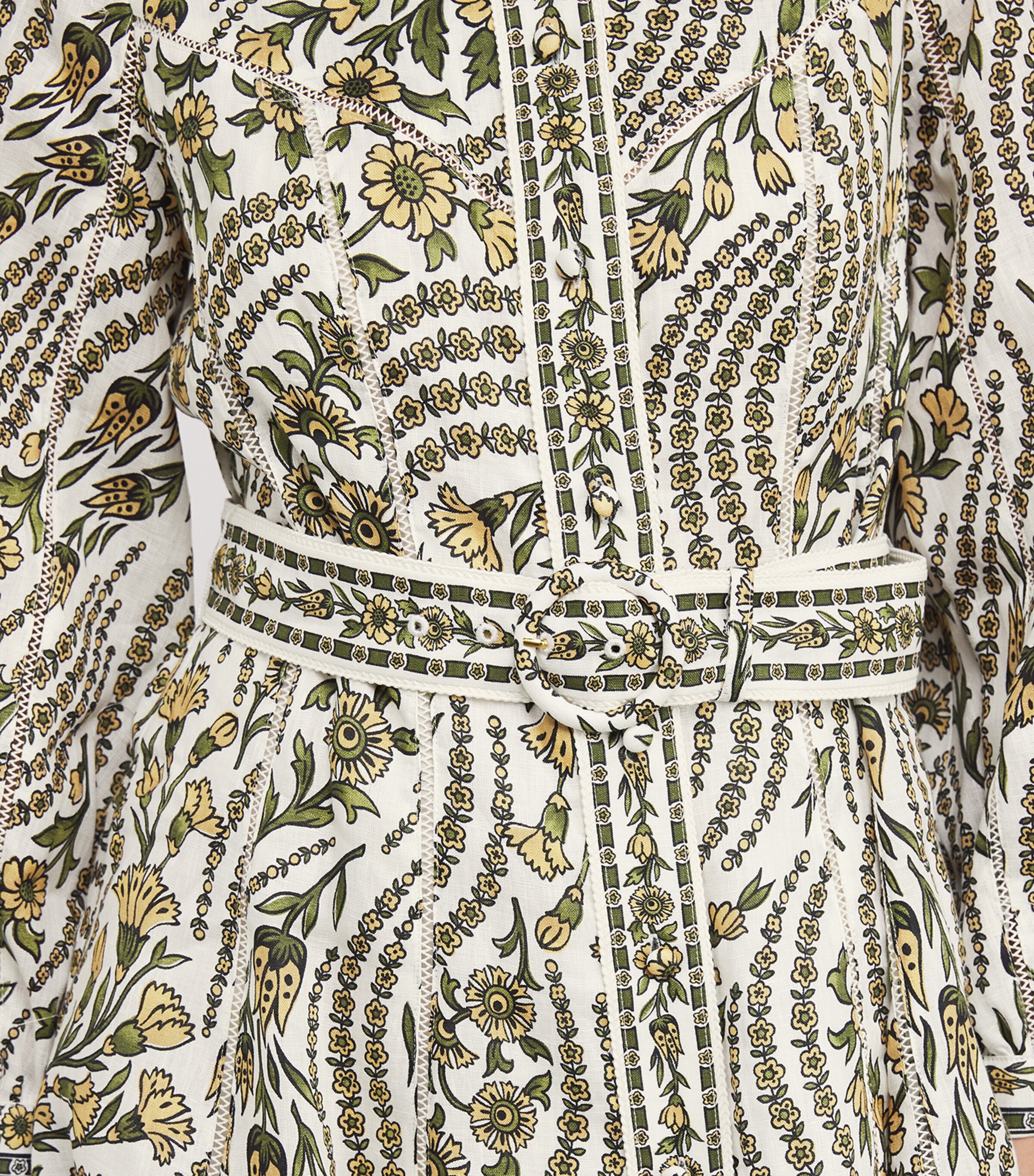 Linen Nolan Shirt Mini Dress W0204 DOVE MULTI Image 6