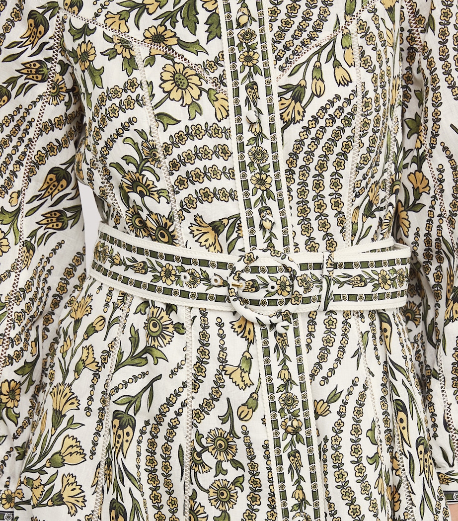 Linen Nolan Shirt Mini Dress W0204 DOVE MULTI Image 6