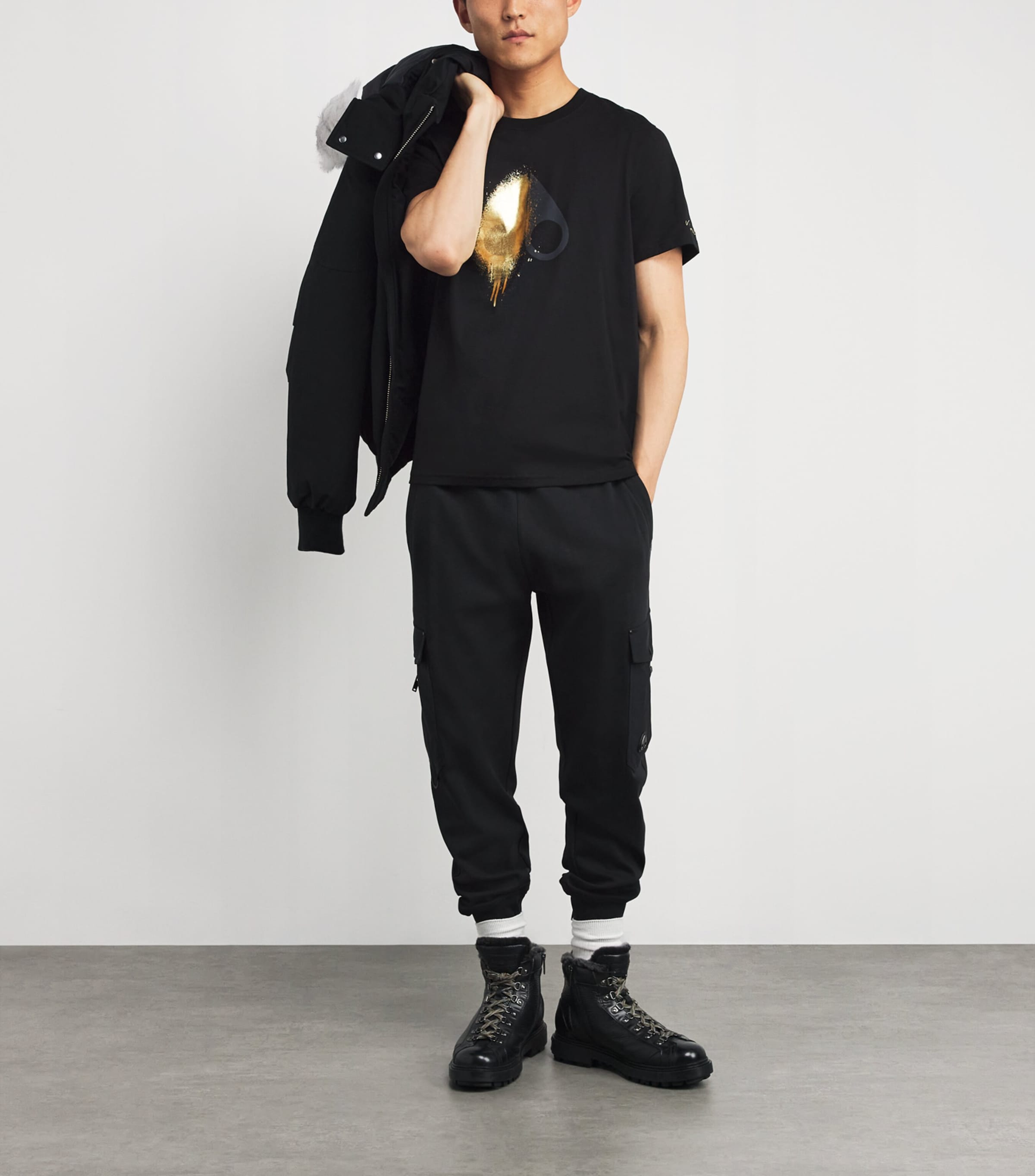 Cotton Logo Augustine T-Shirt BLACK - 292 Image 2