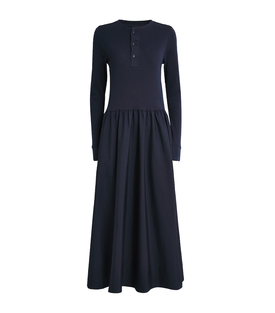 Cotton Henley Midi Dress AVIATOR NAVY Image 1