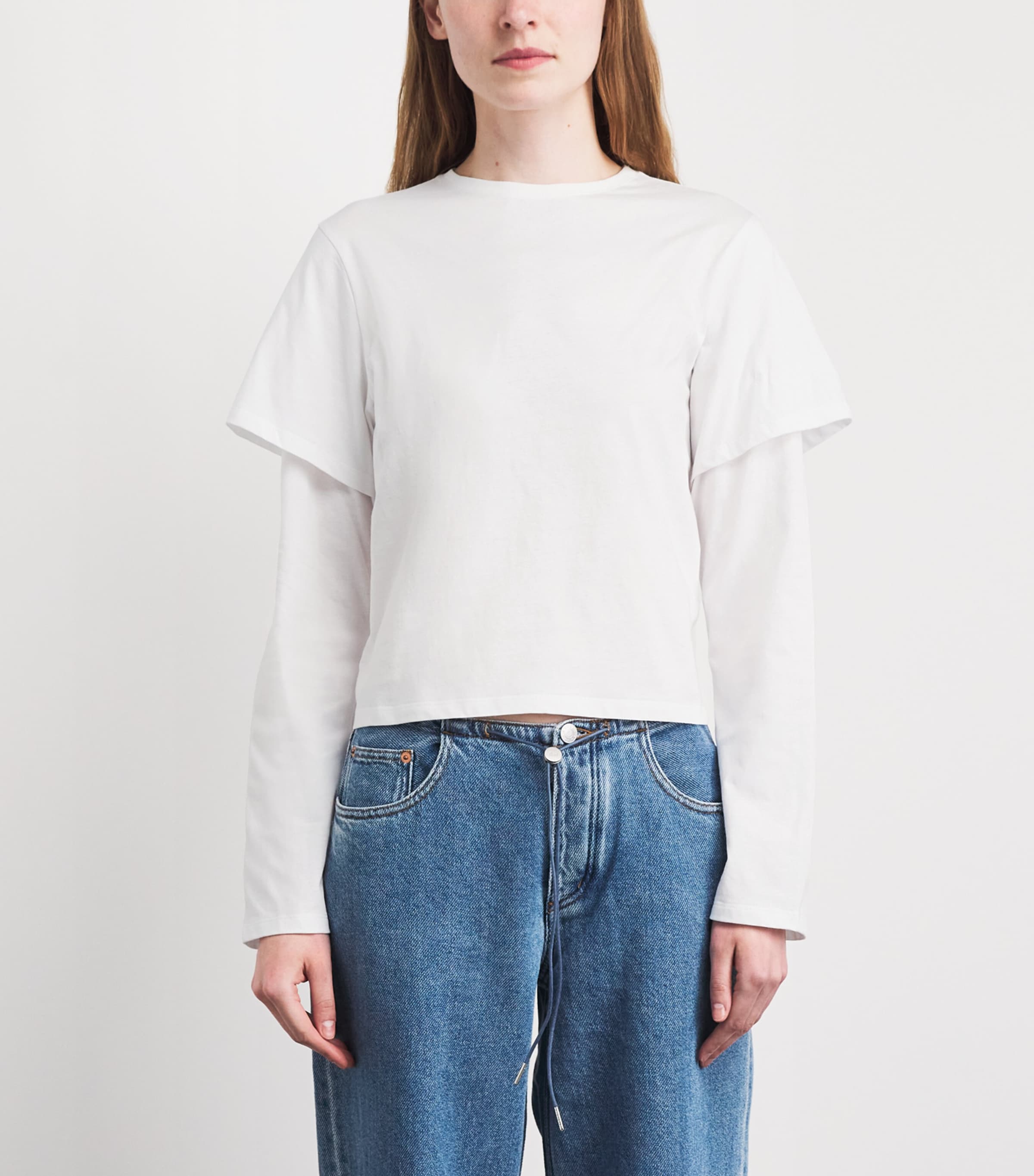 STILL HERE Womens Organic Cotton 2Tee T-Shirt Milk Image 4