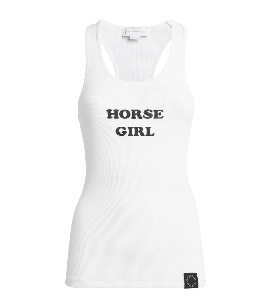 Stella McCartney Womens Horsegirl Tank Top Pure White Image 1