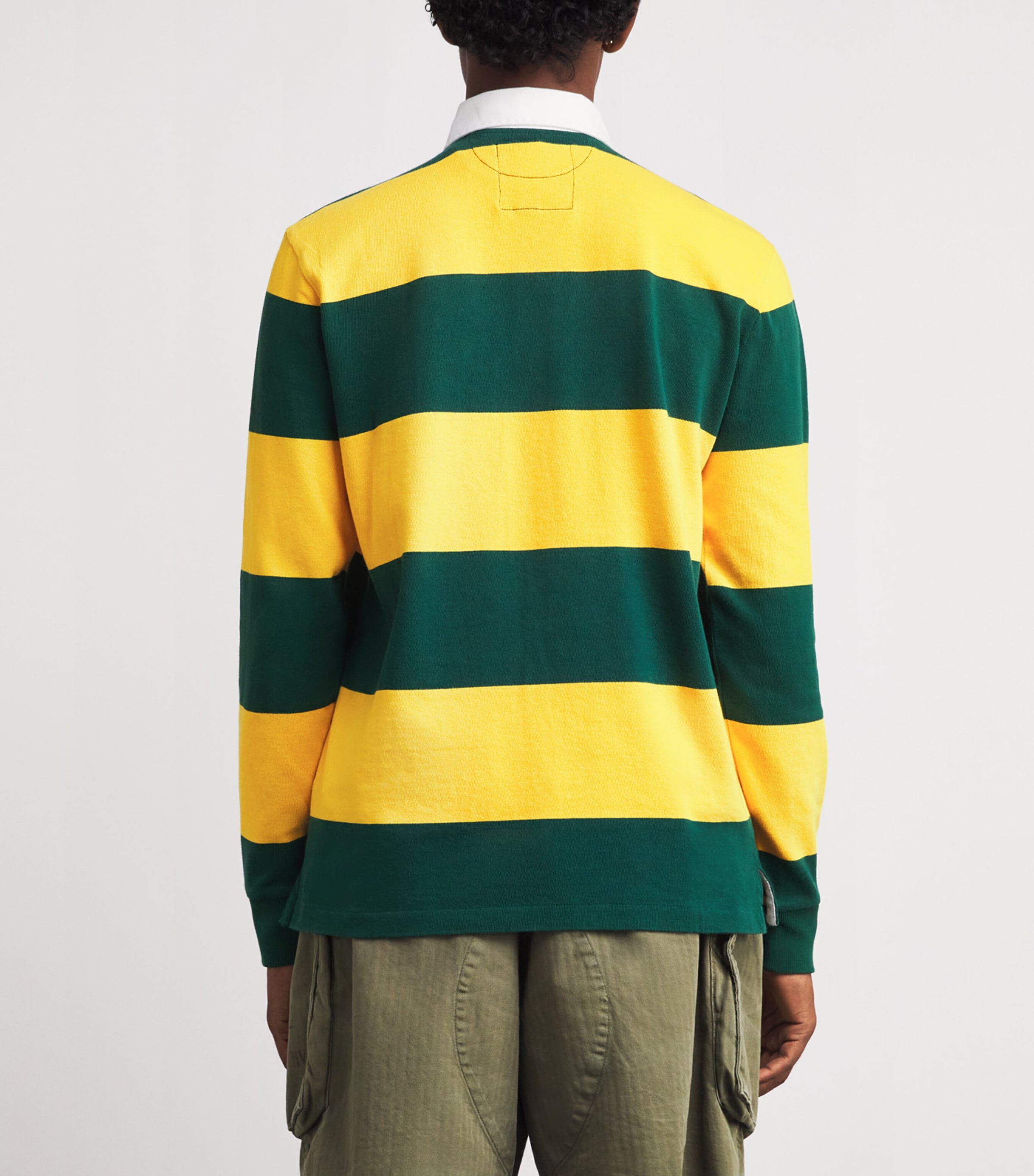 Polo Ralph Lauren Mens Cotton Striped Polo Shirt Green Image 4