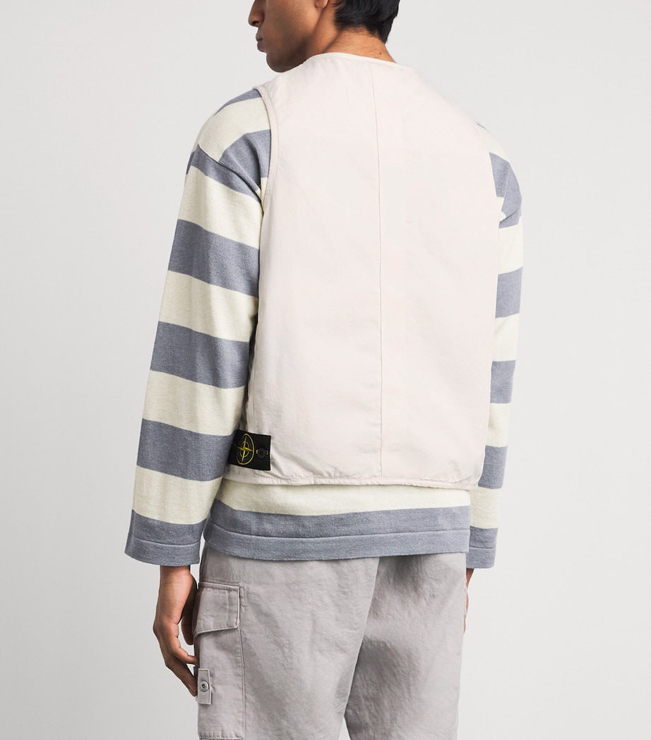 Stone Island Mens Ripstop Zip-Up Gilet Image 5