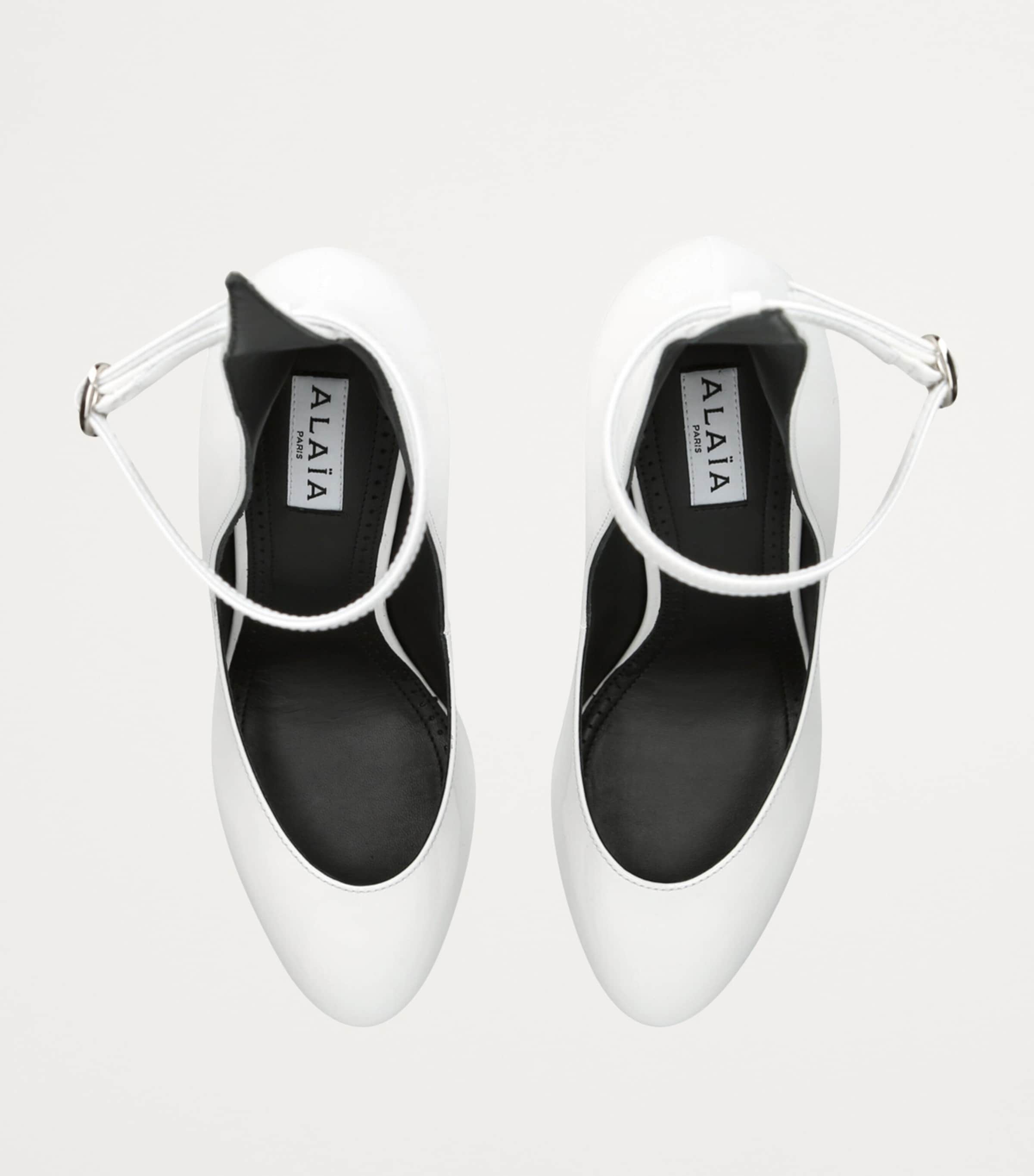 Patent Leather Decollete Pumps 90 WHITE Image 4