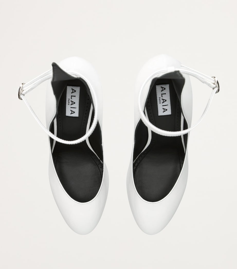 Patent Leather Decollete Pumps 90 WHITE Image 4