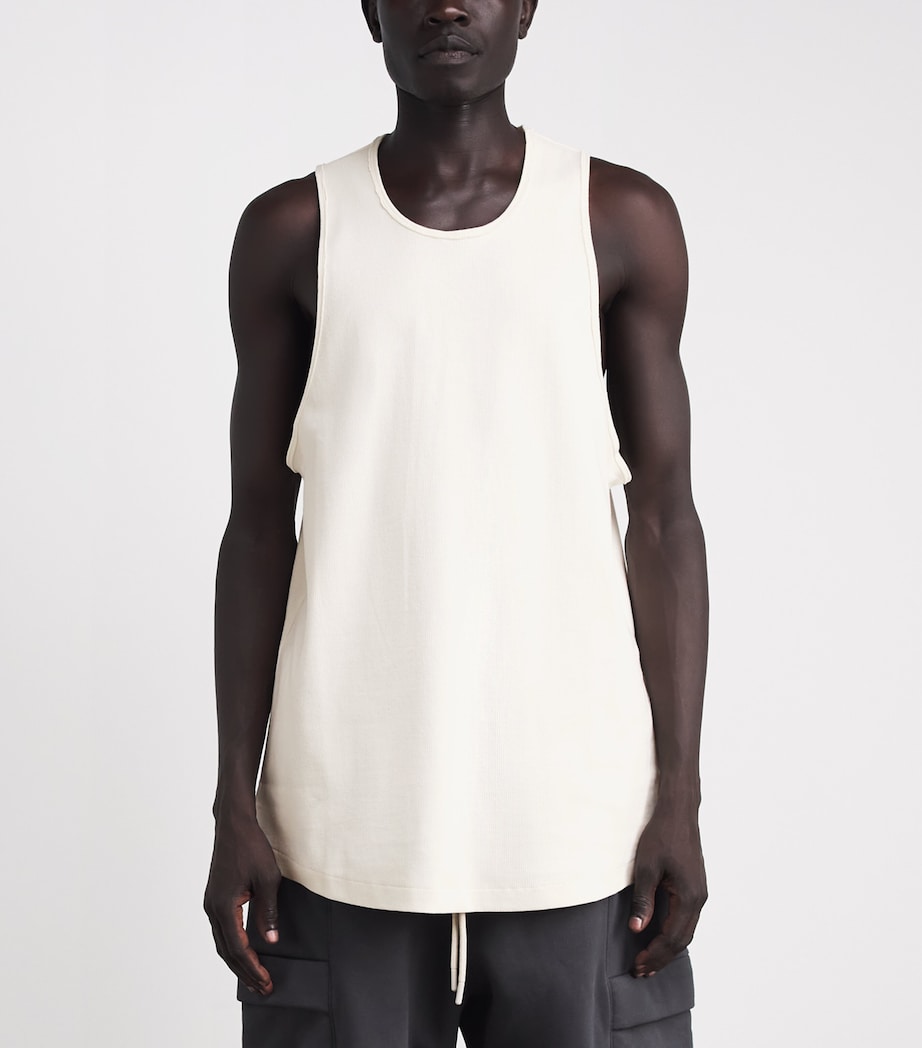 FEAR OF GOD ESSENTIALS Mens Ribbed Essential Tank Top Ivory Image 4