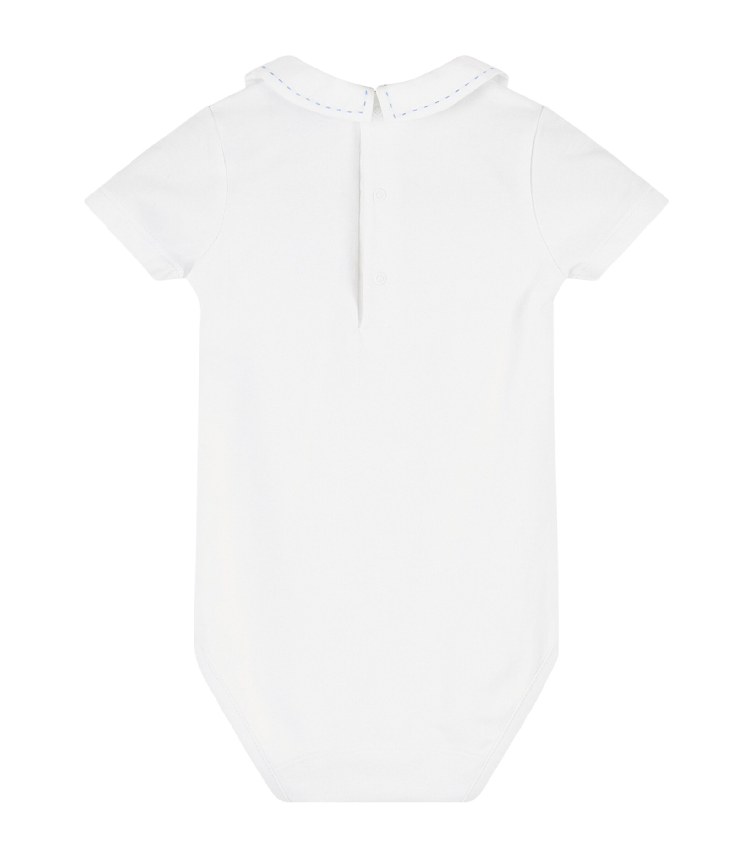 Trotters Monty Bodysuit (3-24 Months) White/pale Blue Image 2
