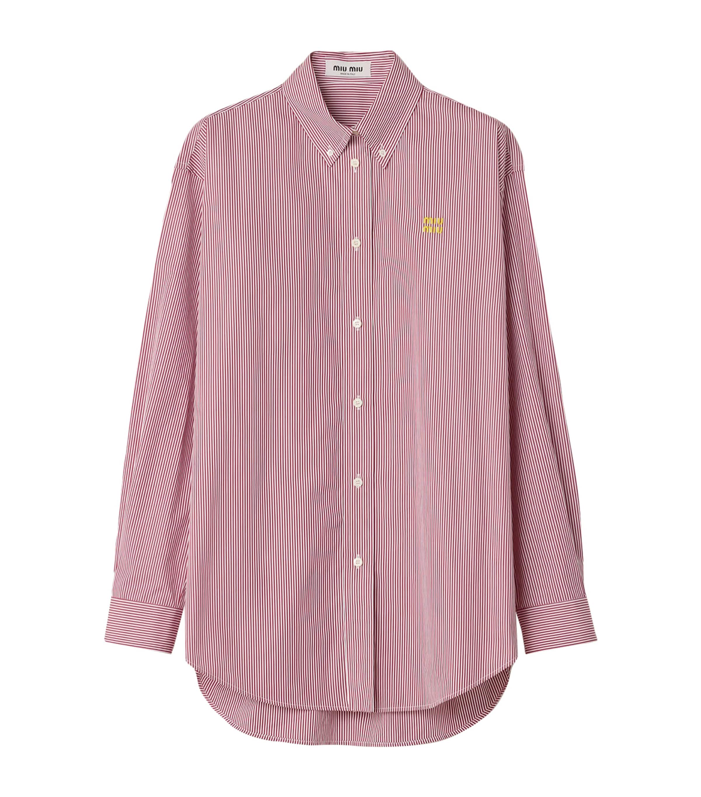 Miu Miu Womens Cotton Stripe Shirt Image 1