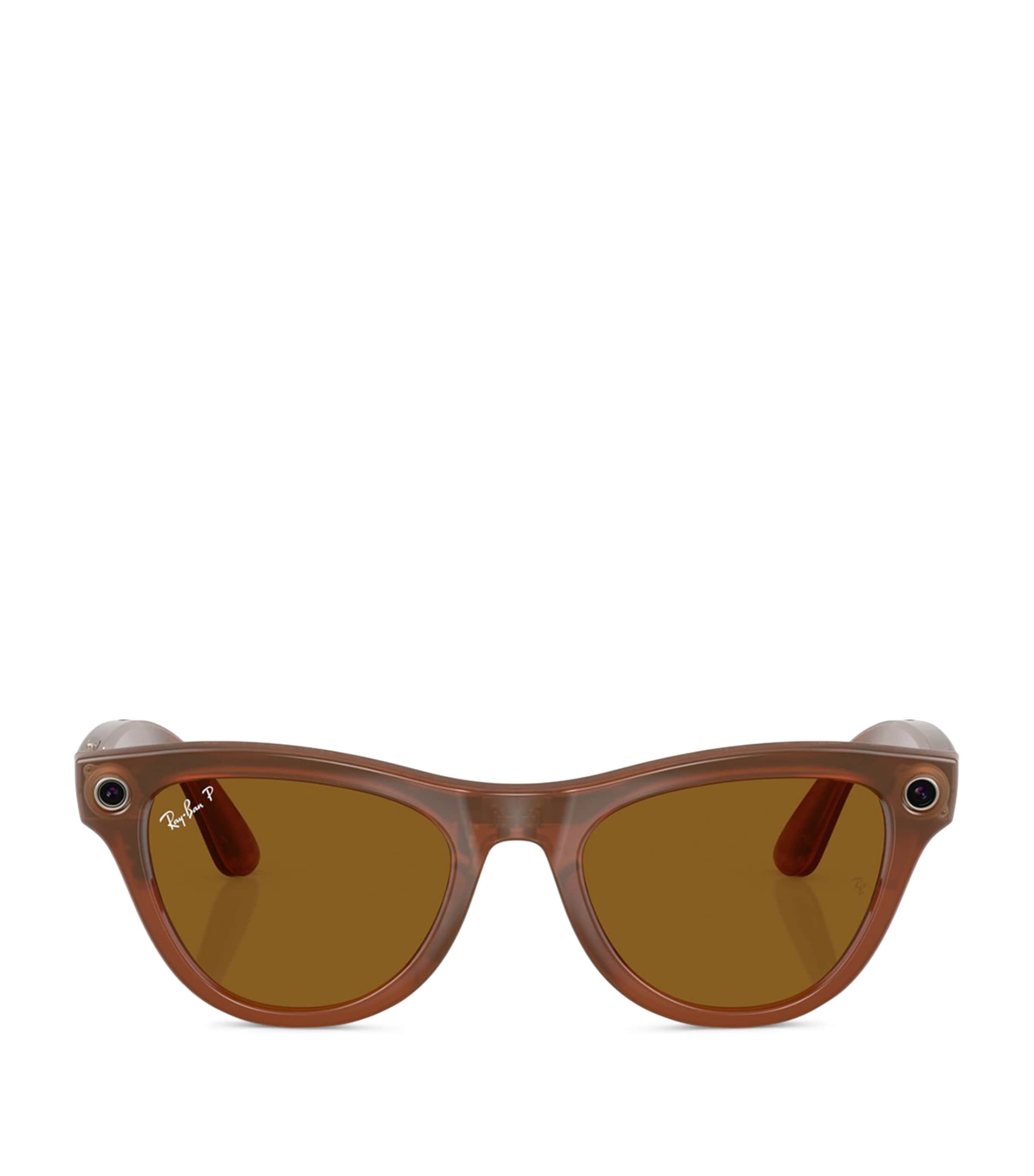 Ray Ban X Meta Smart Skyler Sunglasses In Beige