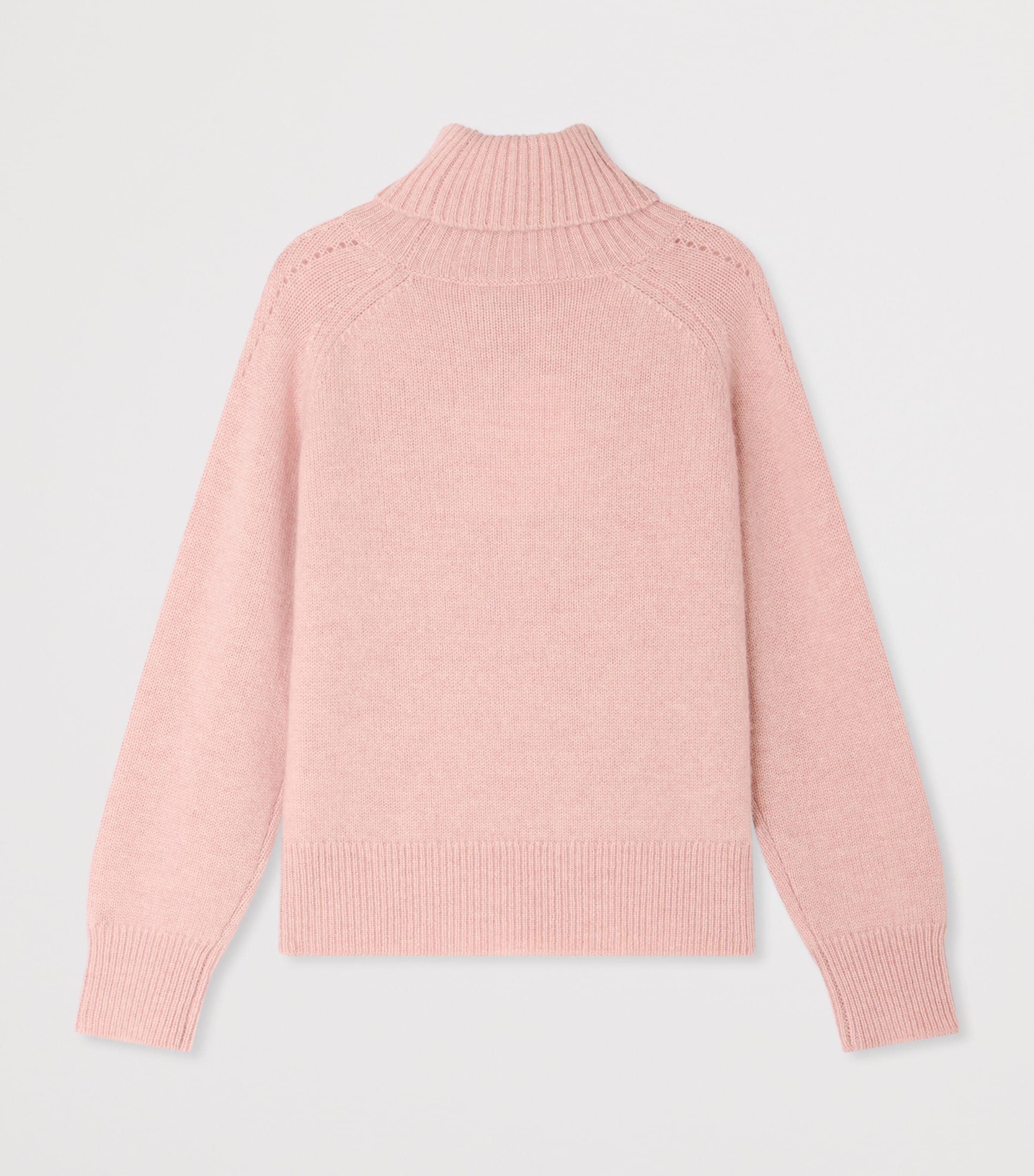 Bonpoint Wool-Cashmere Rollneck Sweater (4-8 Years) Rose Petale Image 2