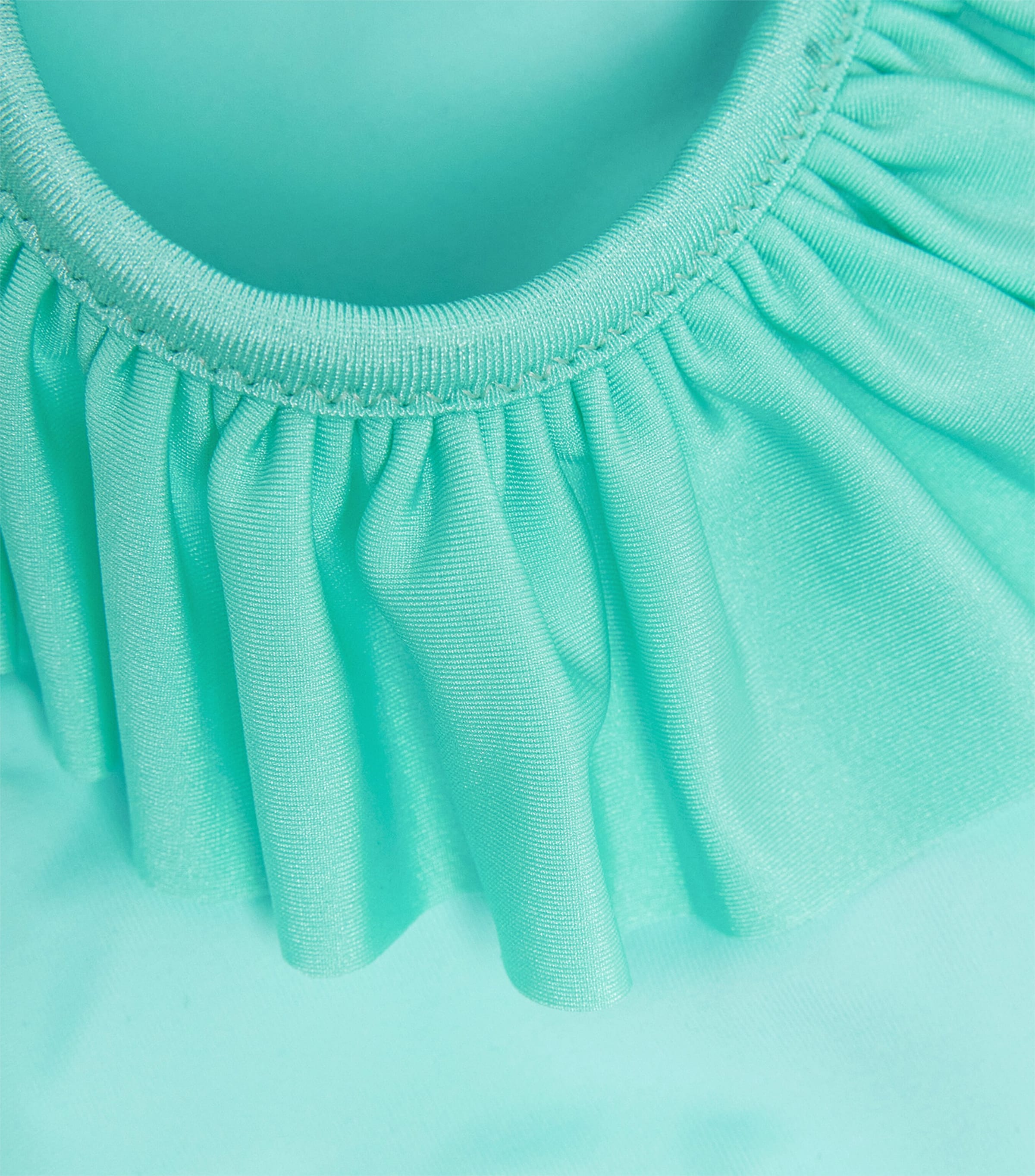Ruffled Bora Bora Swimsuit AQUA Image 3