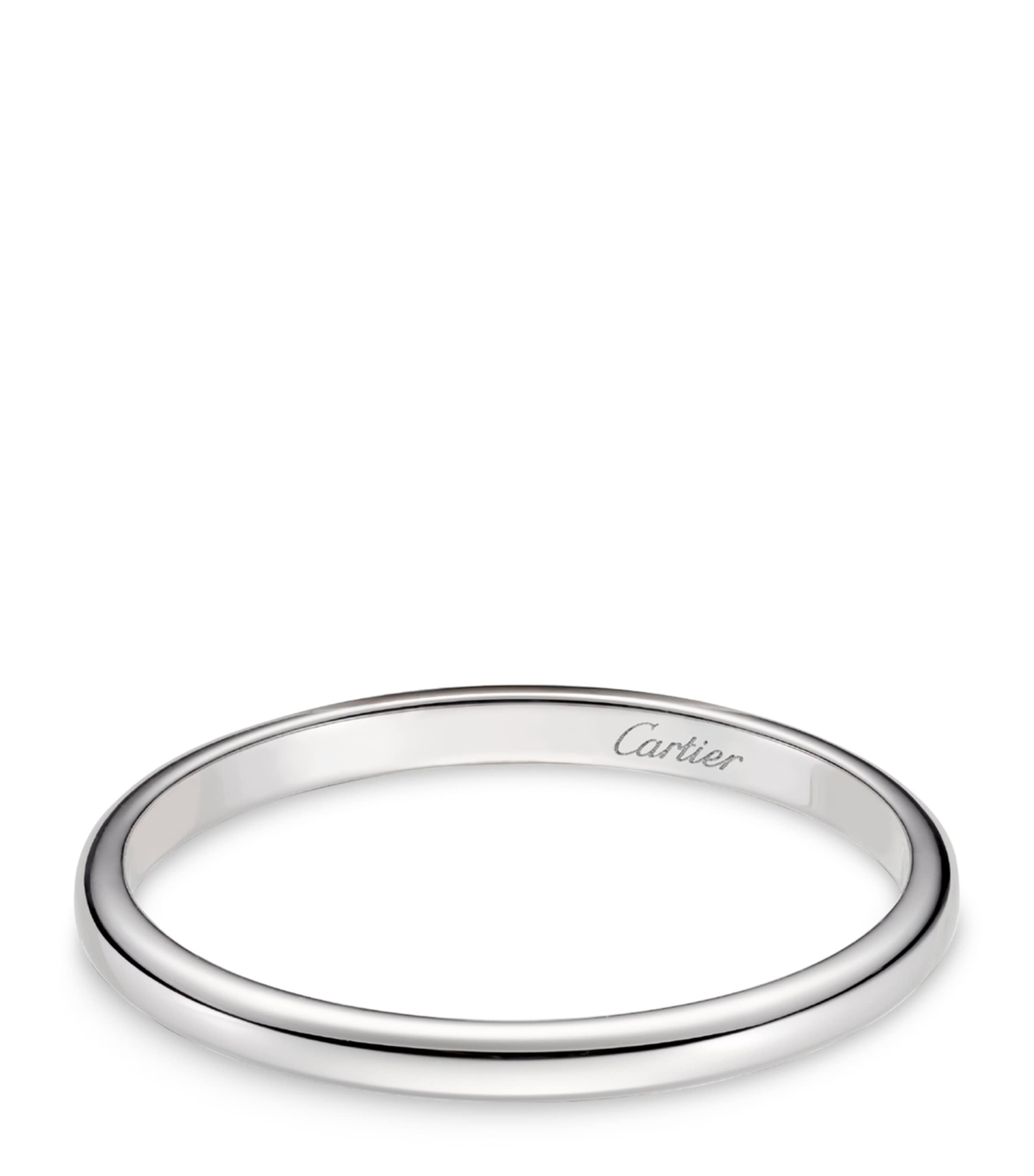 Cartier Platinum and Diamond C de Cartier Wedding Band (3mm) Image 1