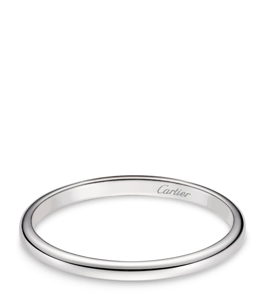 Cartier Platinum and Diamond C de Cartier Wedding Band (3mm) Image 1