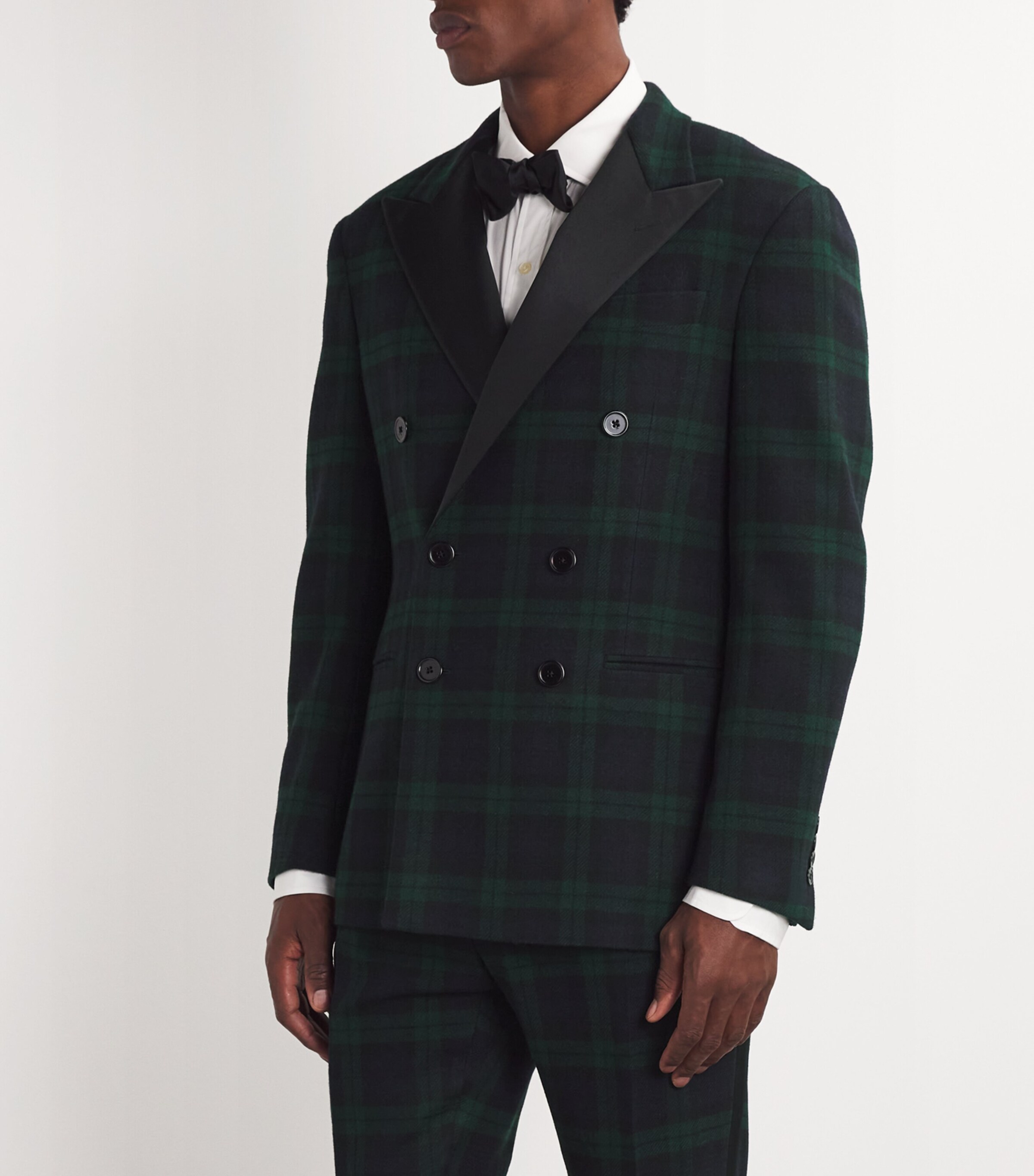 Wool Tartan 2-Piece Suit BLACK Image 3