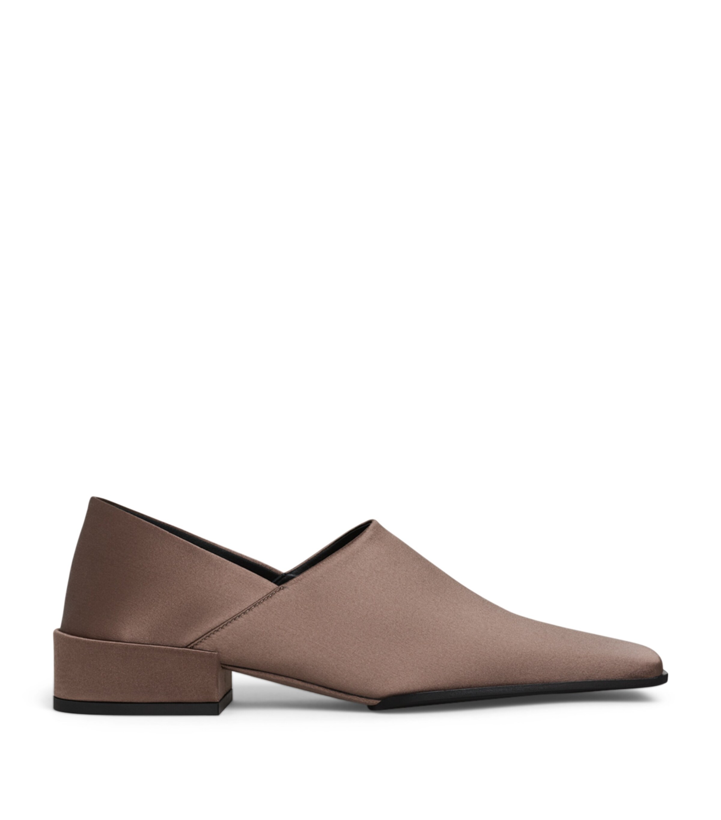 Alaïa Satin Heeled Slippers 20 Chataigne Image 1