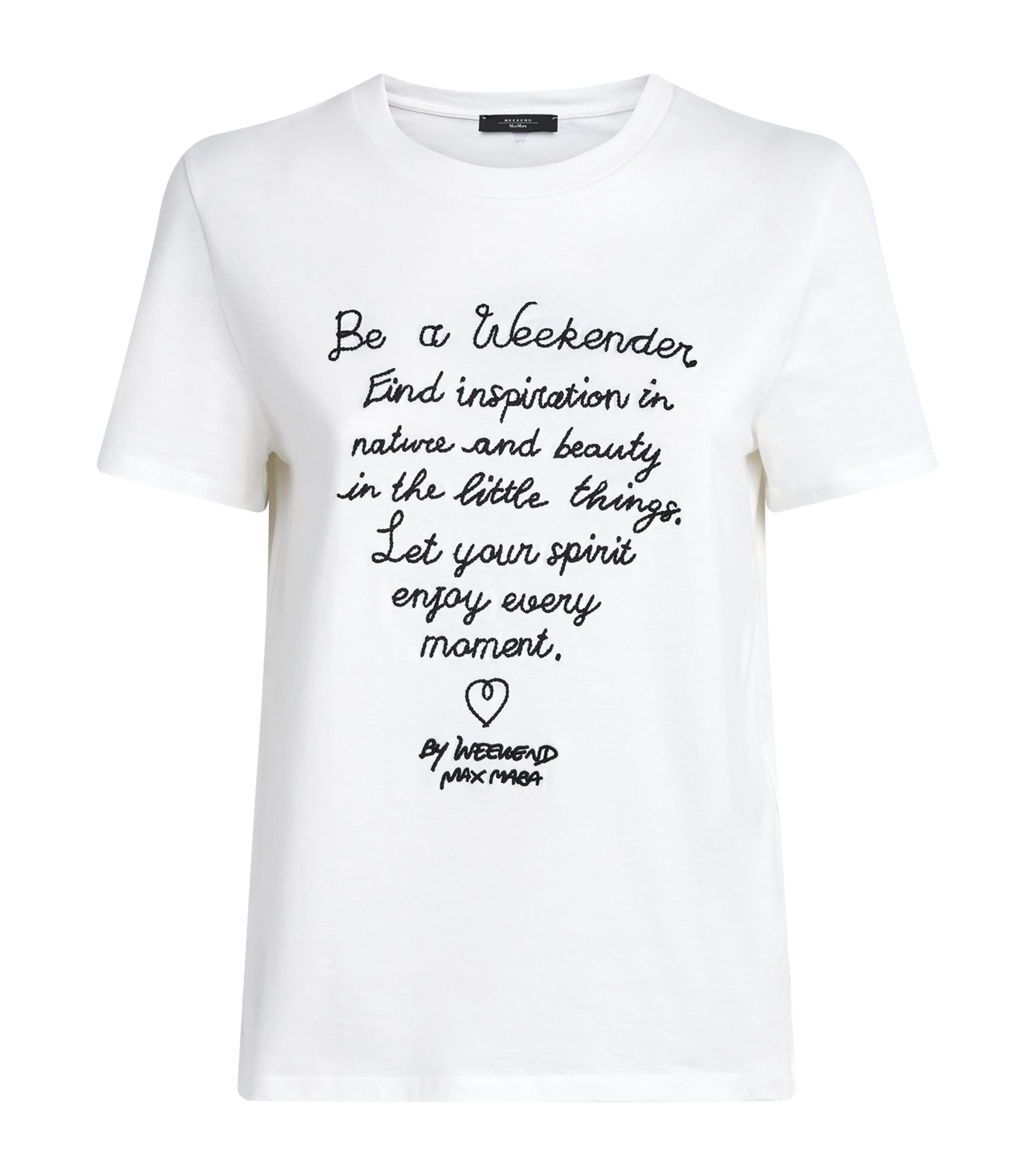 Weekend Max Mara Cotton Embroidered T-Shirt | Women Clothing | Tops | T-Shirts | Designers | Weekend Max Mara