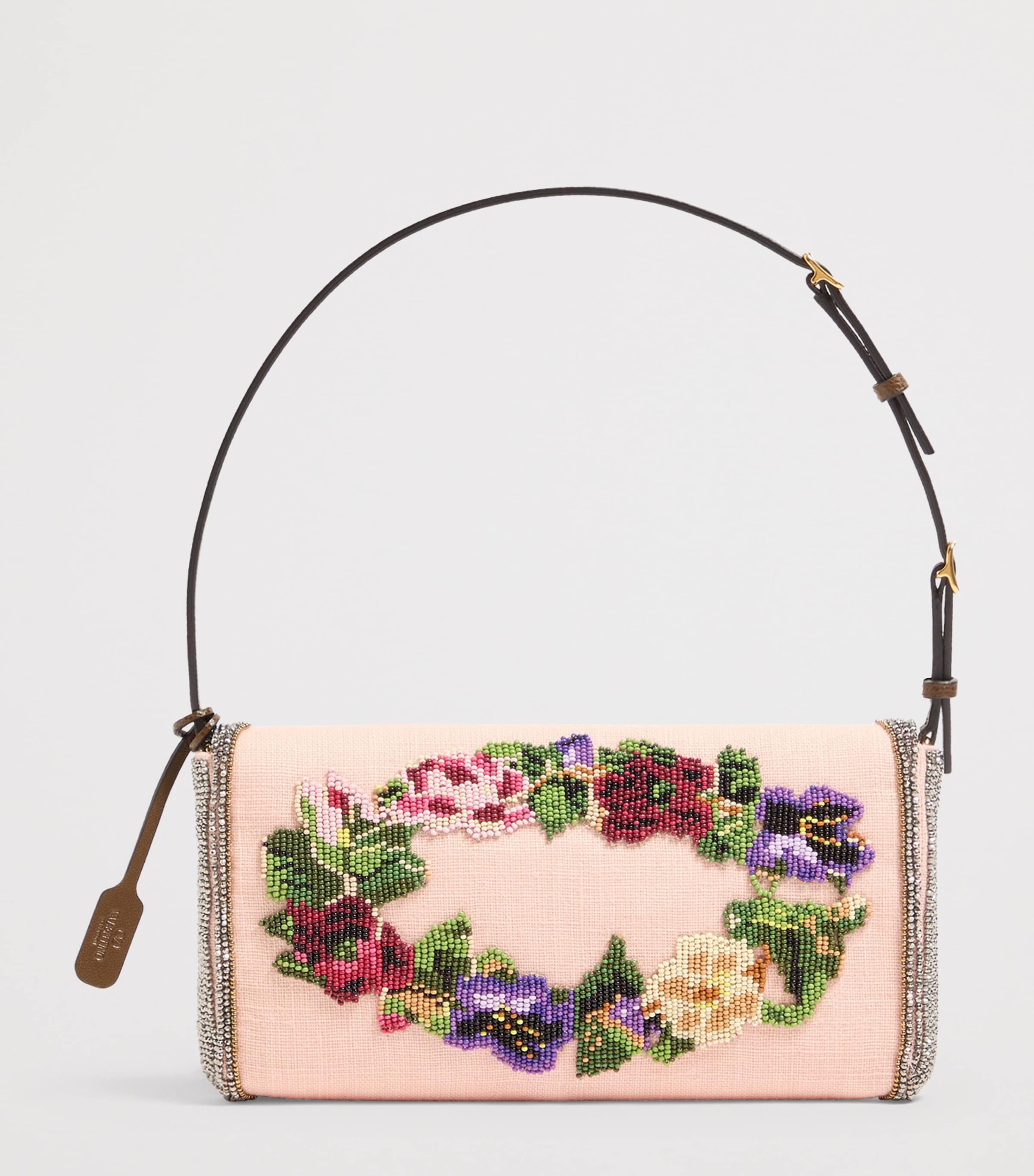 Valentino Garavani Small Beaded DeVain Shoulder Bag Image 2