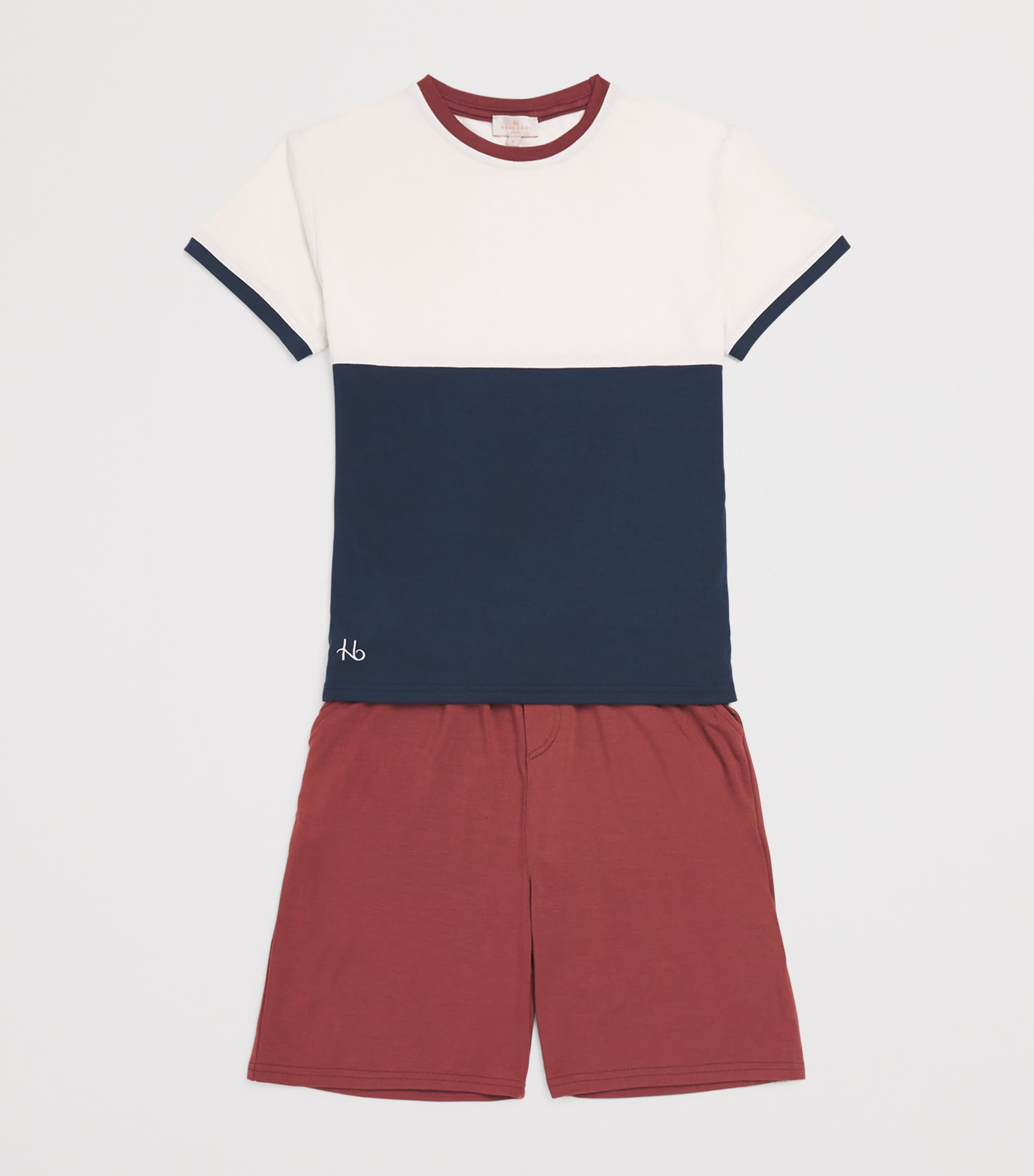 Jersey Puzzle T-Shirt (4-16 Years) NAVY CLUNCH/CLAY Image 3