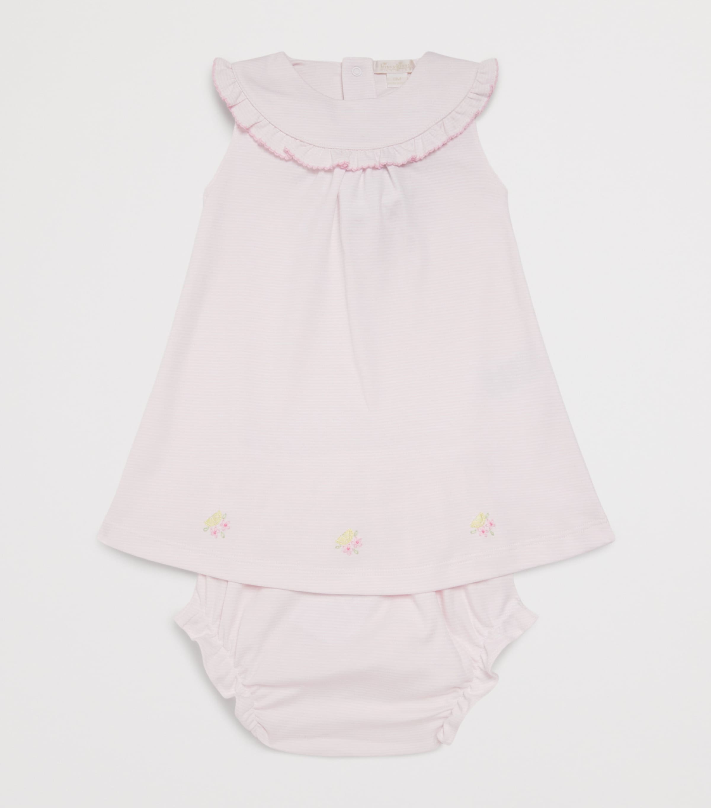 Pima Cotton Dress and Bloomers Set (9 Months) K650PINK Image 3