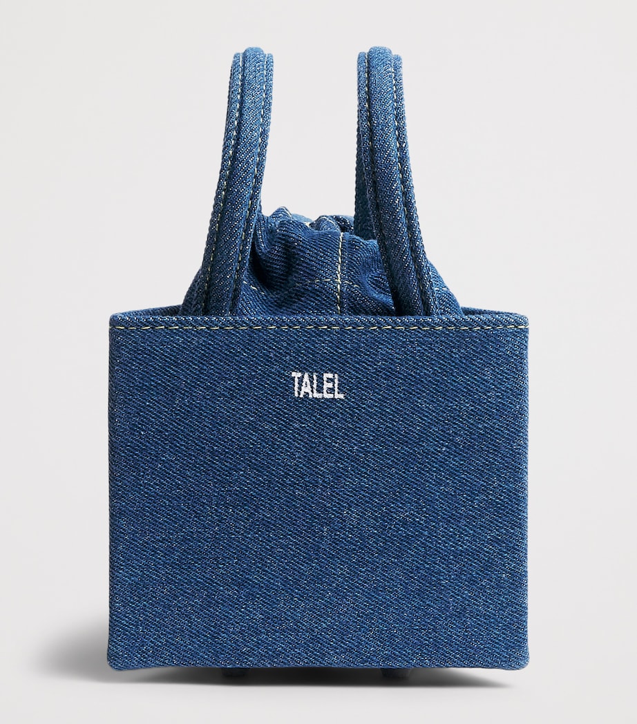 Talel Paris Small Denim Triangle Bag Blue Denim Image 3