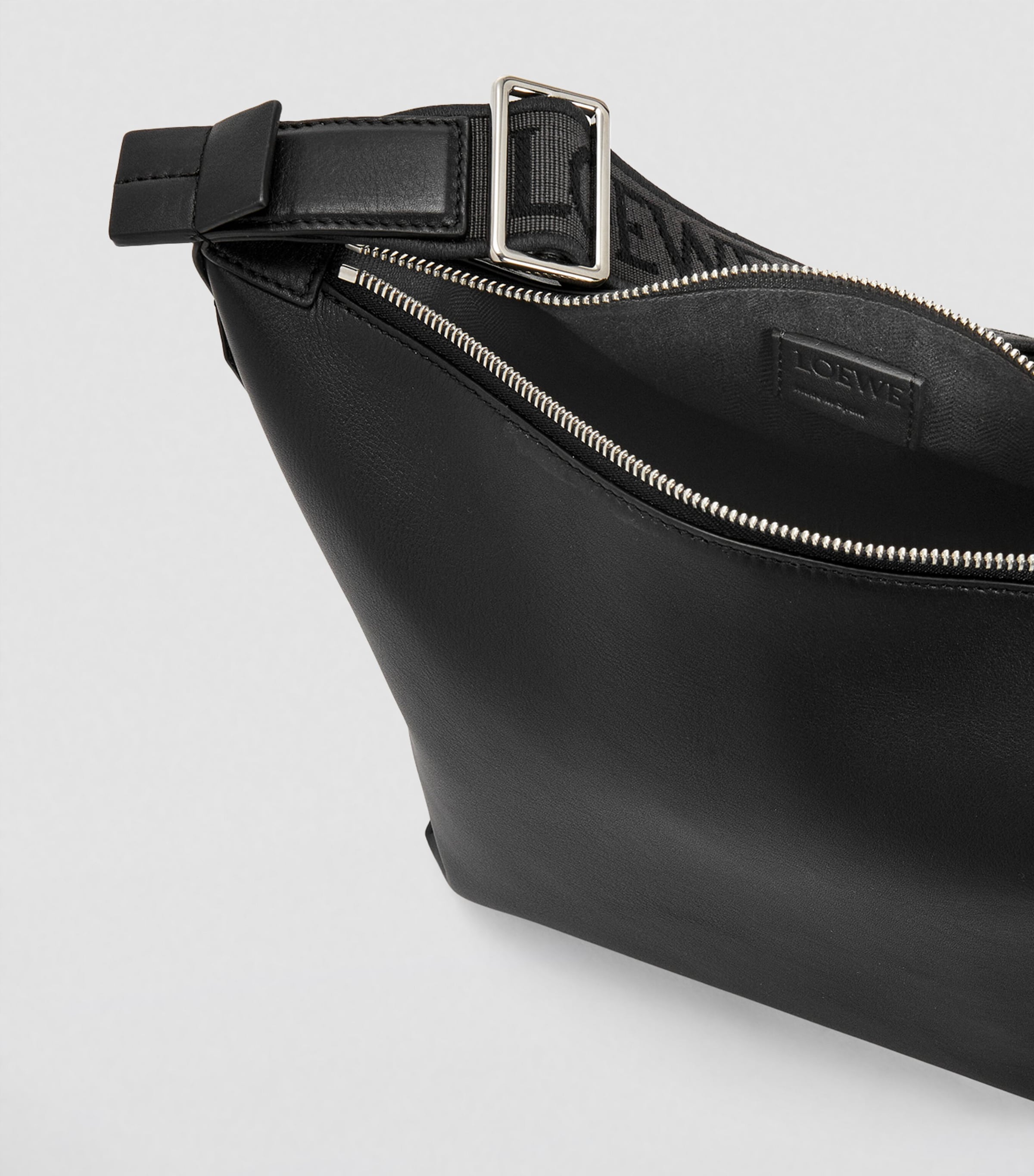 Small Leather Cubi Cross-Body Bag BLACK Image 3