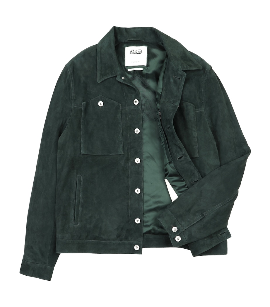 Suede Roundy Padded Trucker Jacket 277 Image 1