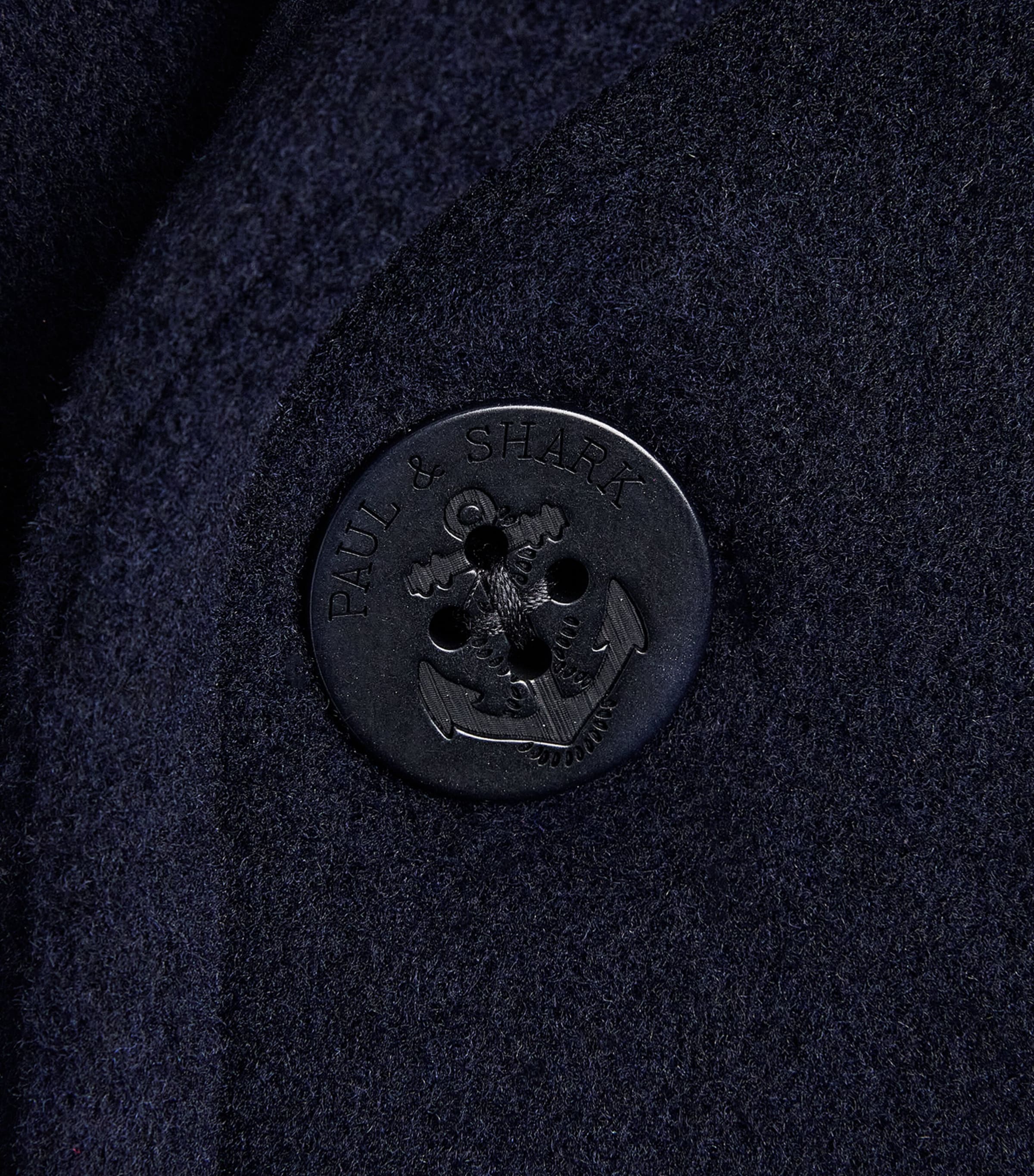 Paul & Shark Mens Wool-Blend Peacoat Blue Image 6