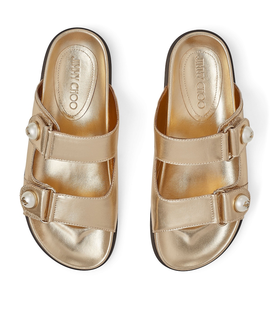 Fayence Leather Sandals GOLD Image 3
