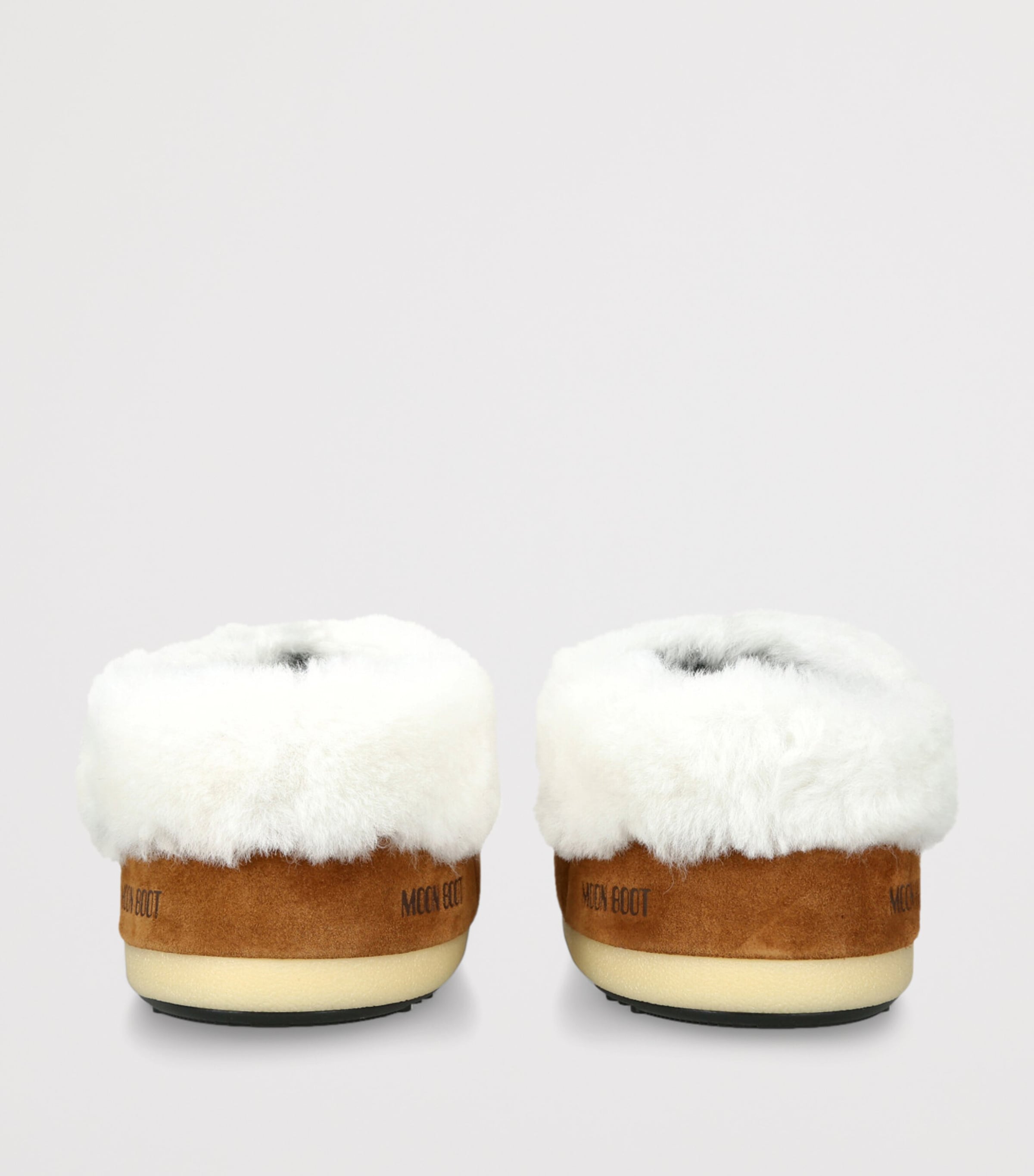 Suede Shearling-Trim EVX Mules BROWN/OTH Image 2