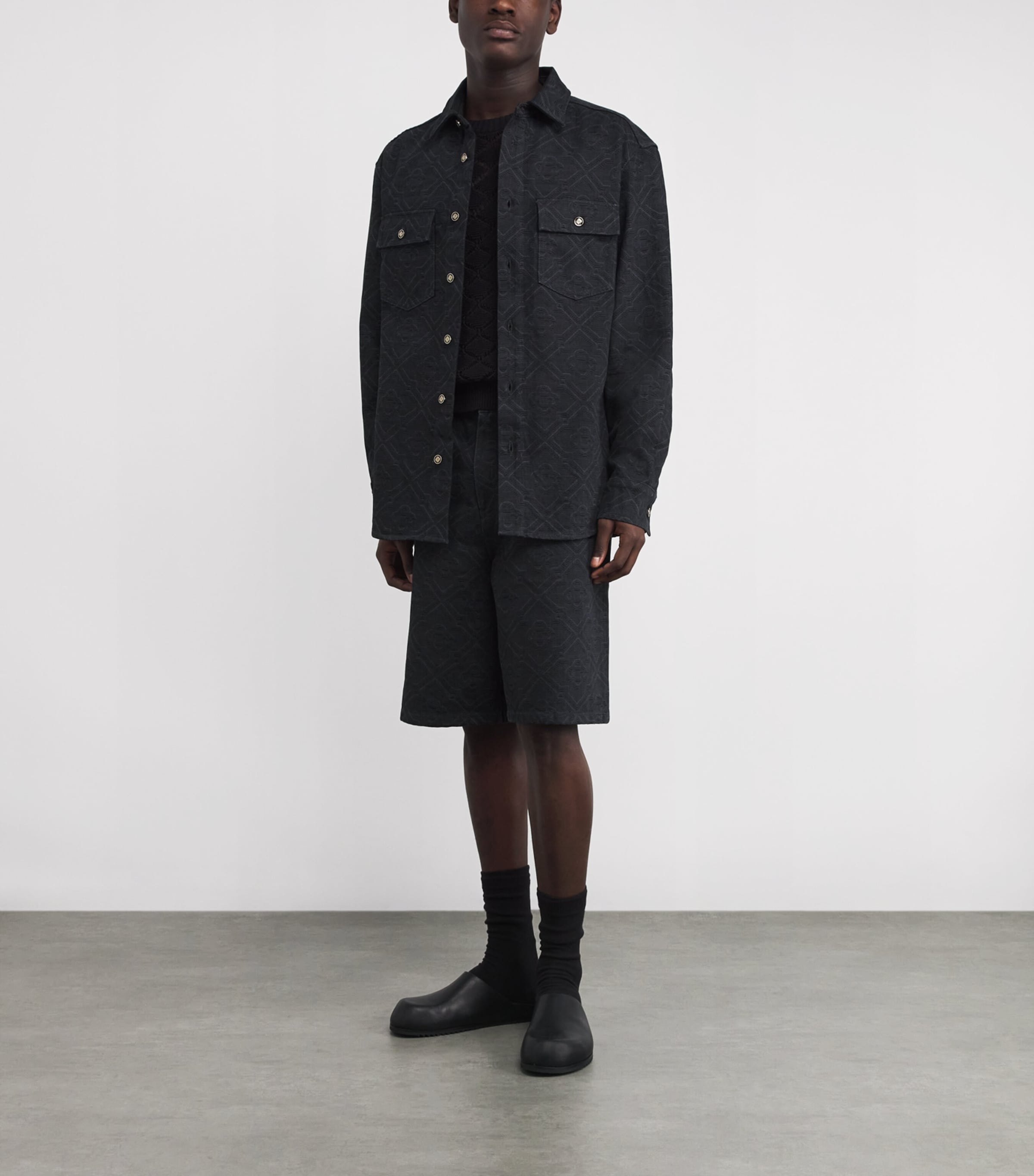 Denim Laser Monogram Shirt BLACK LASER Image 2