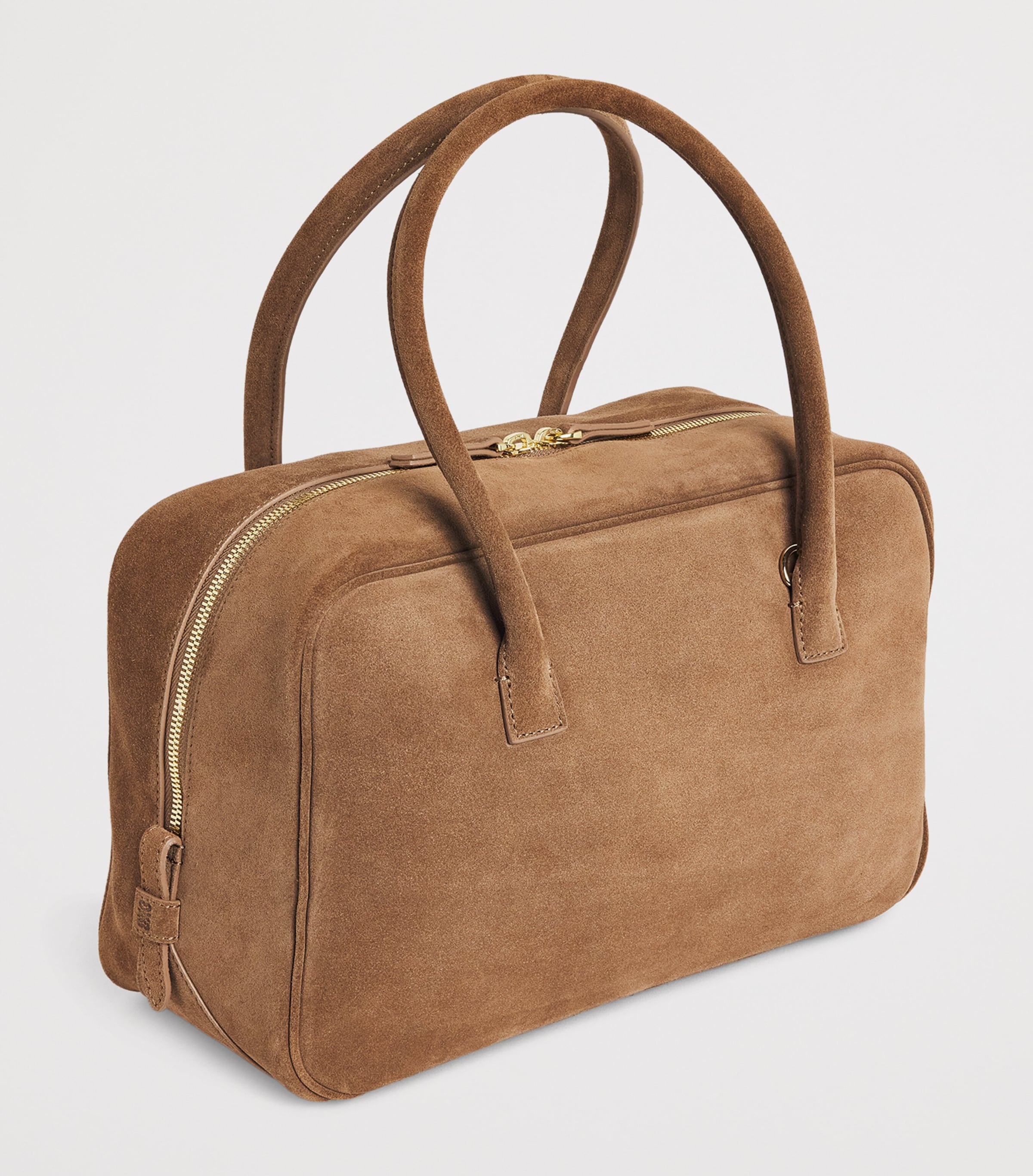 Sandro Paris Suede Ezmeh Shoulder Bag Caramel Image 3