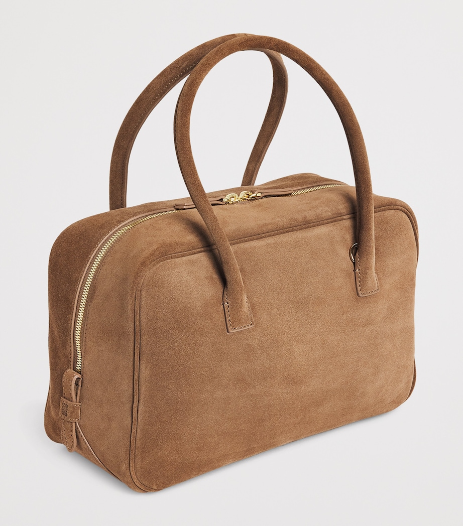 Sandro Paris Suede Ezmeh Shoulder Bag Caramel Image 3