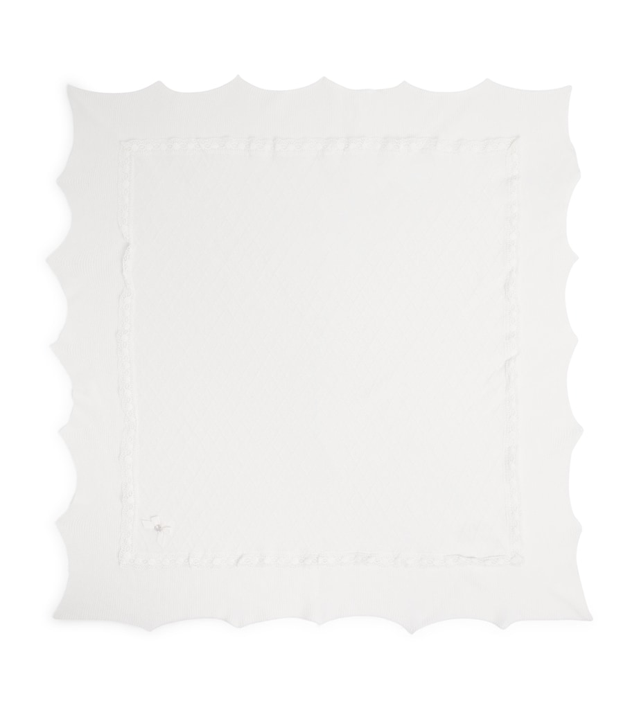 Paz Rodriguez Cotton Lace-Trim Shawl Cream/cream Image 1