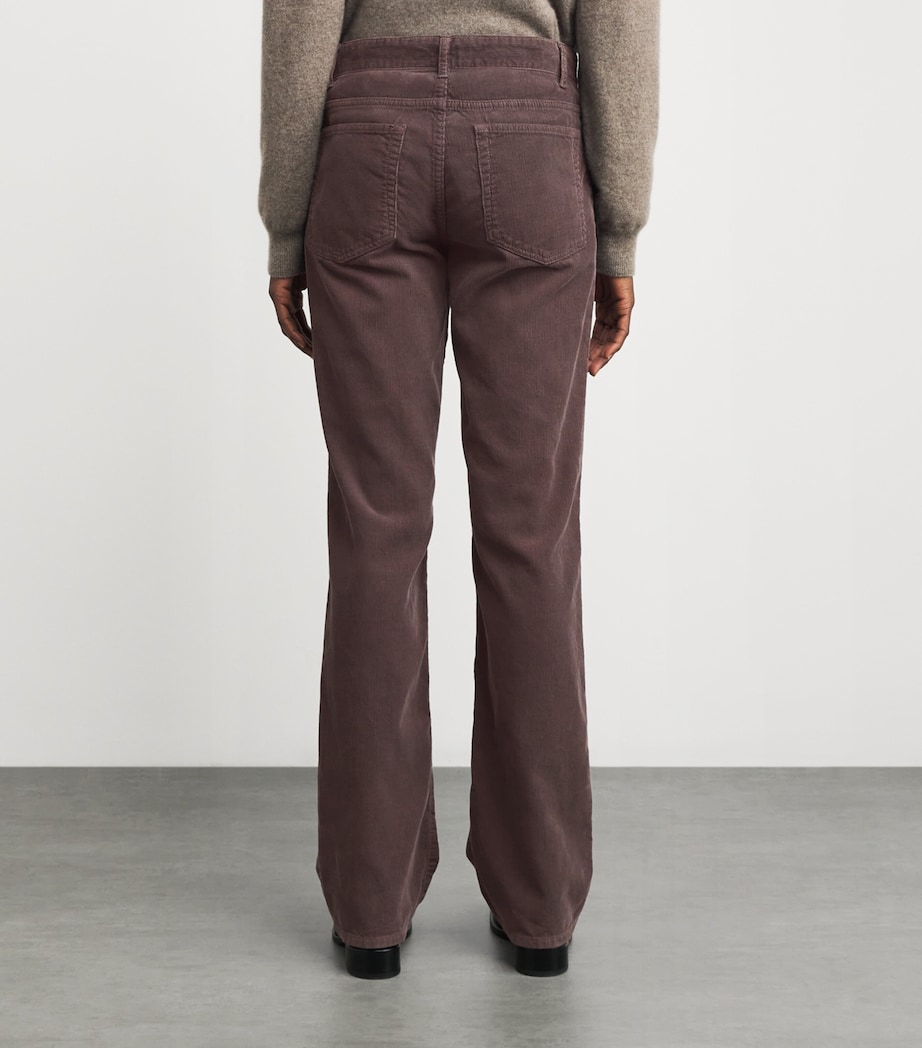 Carlyl Corduroy Low-Rise Straight Trousers MUD Image 4