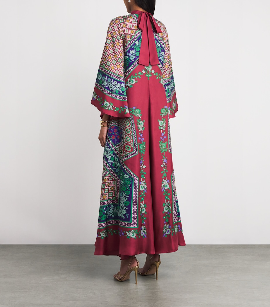 Silk Geometric Print Magnifico Maxi Dress RE01REGALIA PLACEE Image 3