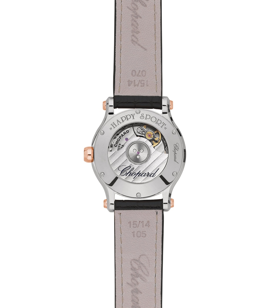 Rose Gold, Stainless Steel and Diamond Happy Sport Automatic Watch 30mm ROSE GOLD/STAINLESS Image 4