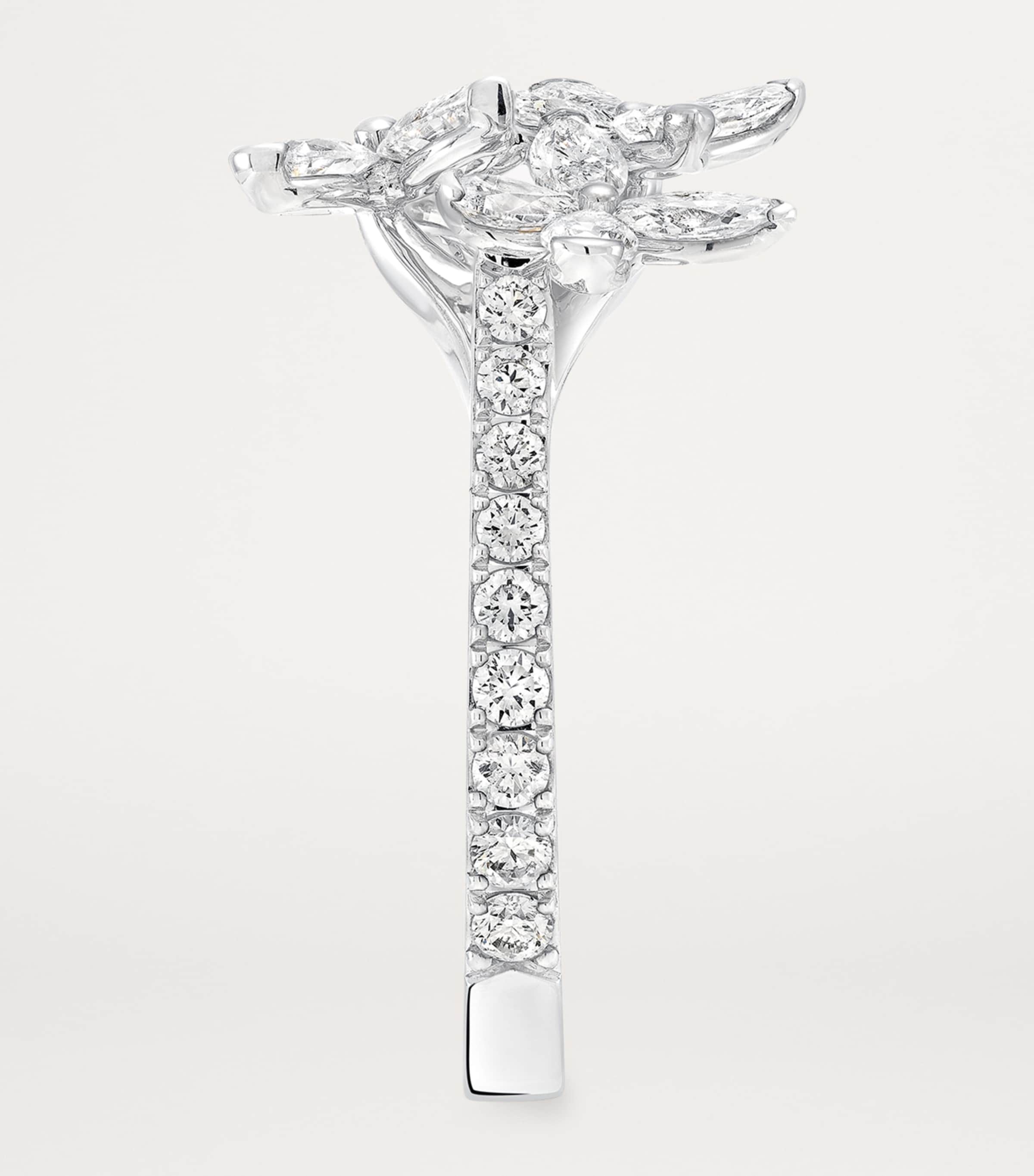 White Gold and Diamond Butterfly Ring WHITE GOLD Image 2