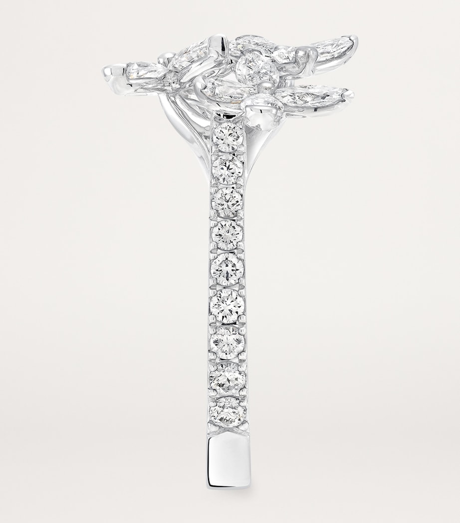 White Gold and Diamond Butterfly Ring WHITE GOLD Image 2