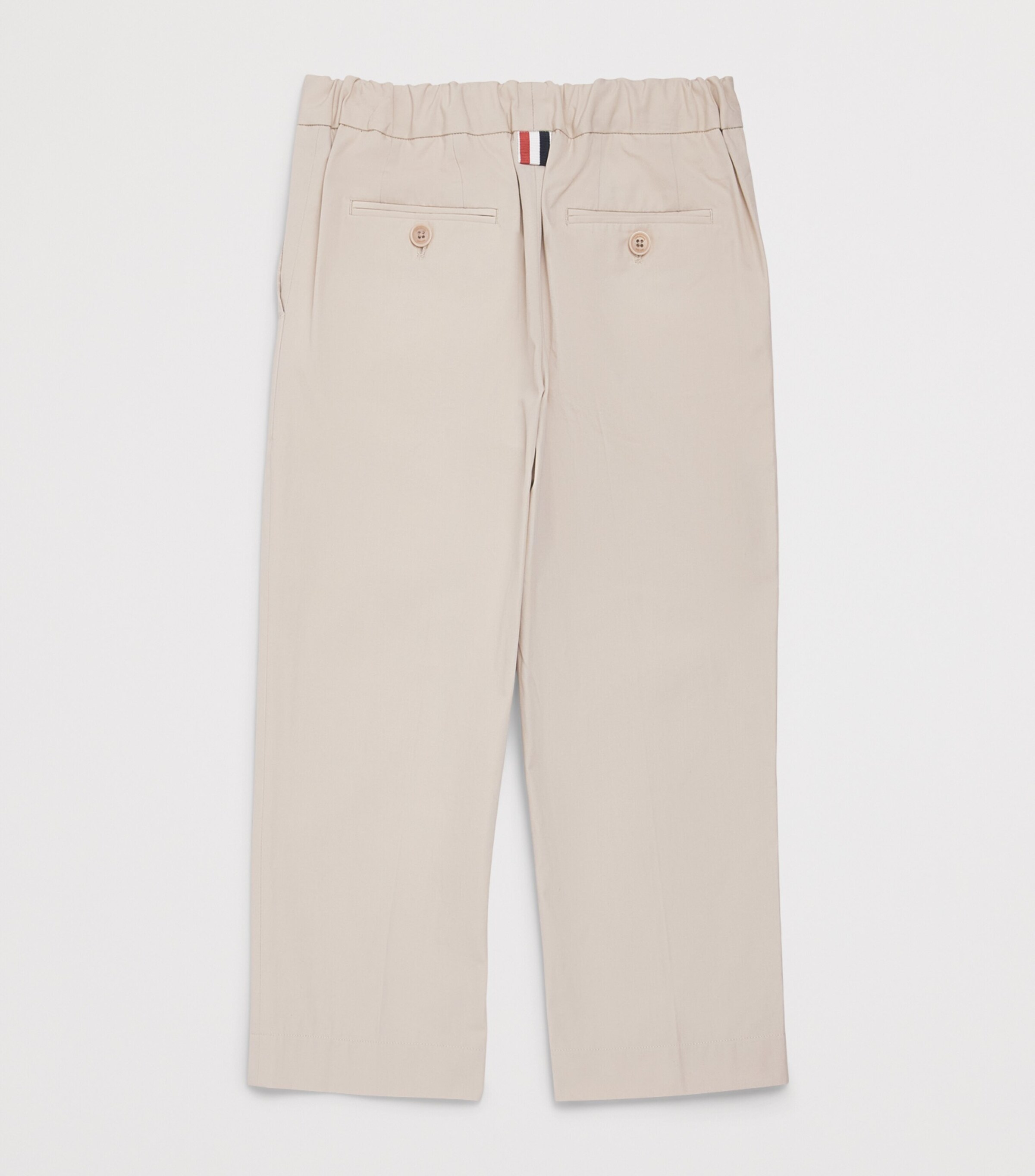 Thom Browne Kids Cotton Twill Chinos (2-12 Years) Beige Image 2