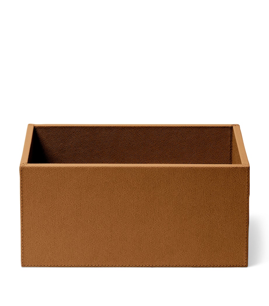 Frette Leather Otello Storage Box Tabacco Image 2