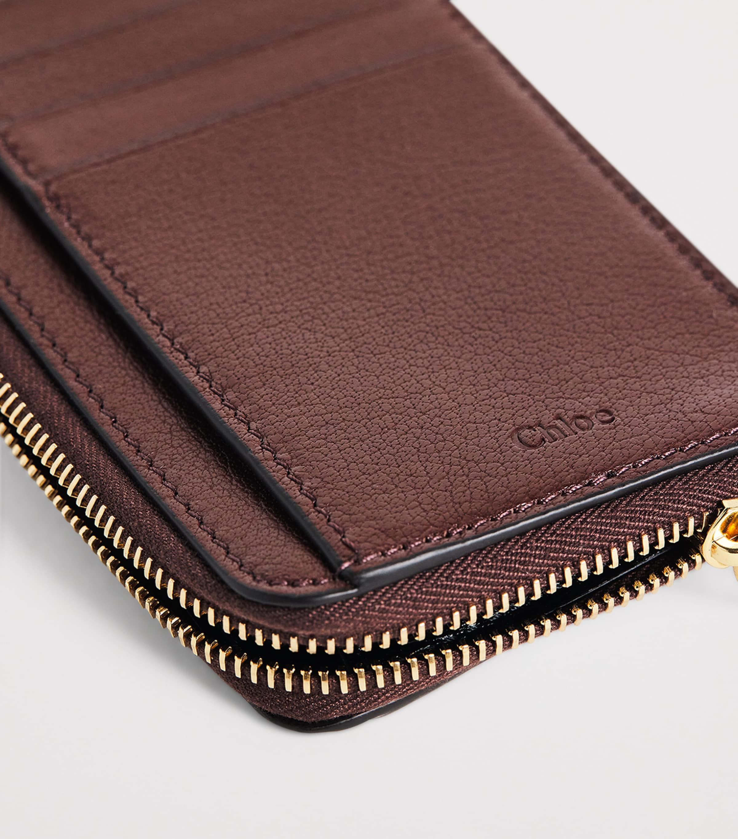 Chloé Small Grained Leather Paddington Purse Crafty Brown Image 3