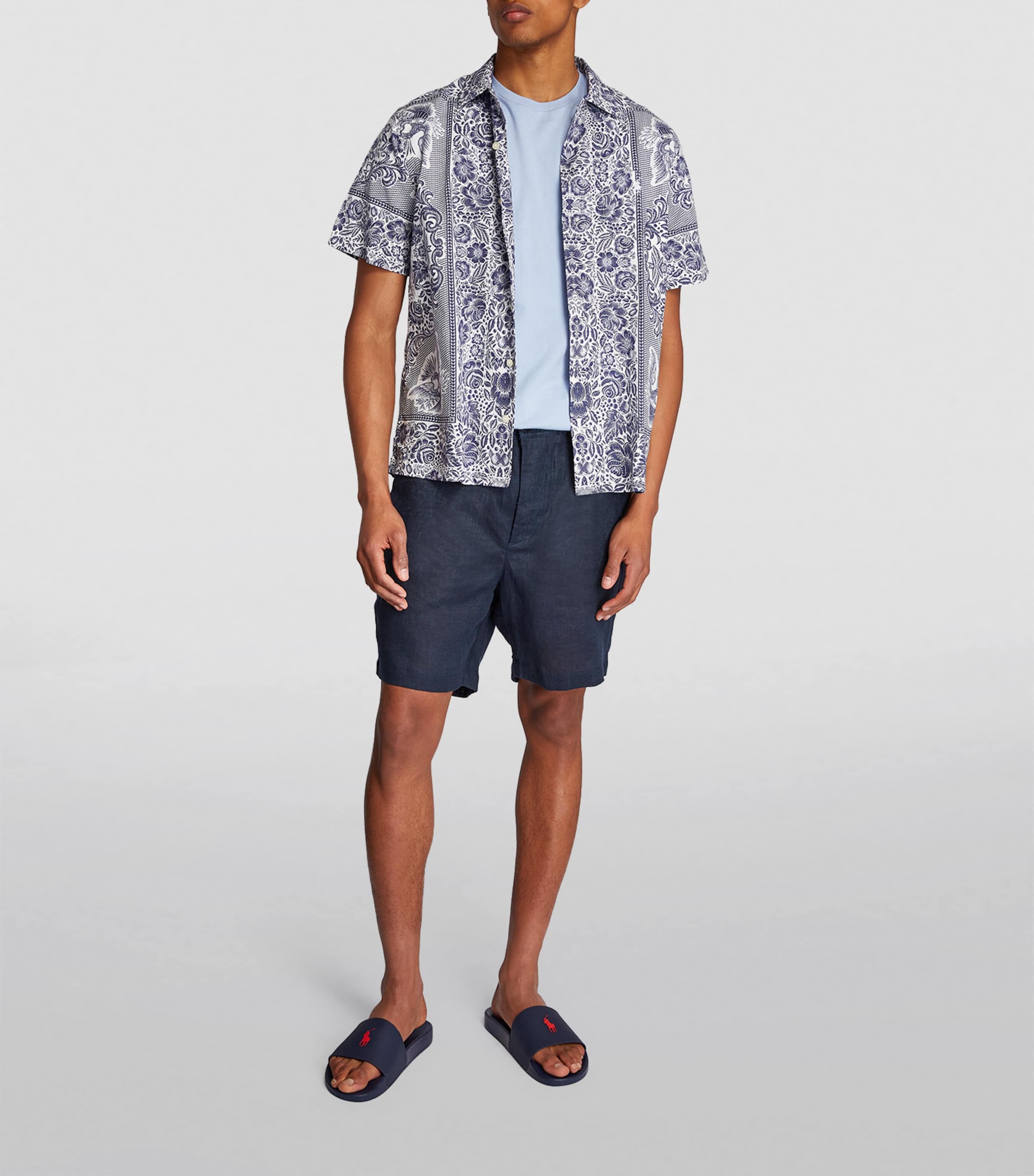 Polo Pony Slides NAVY/RED PP Image 9