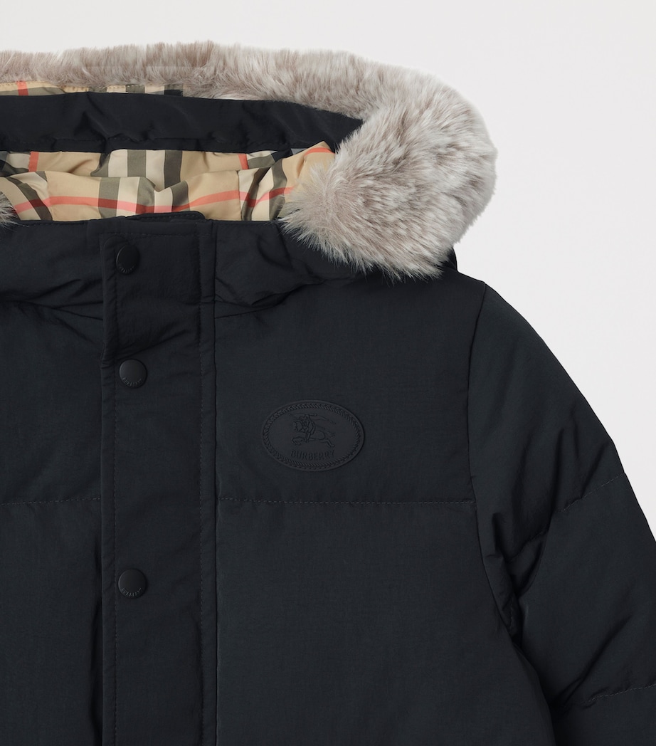 Down EKD Hooded Parka (3-12 Years) BLACK Image 3