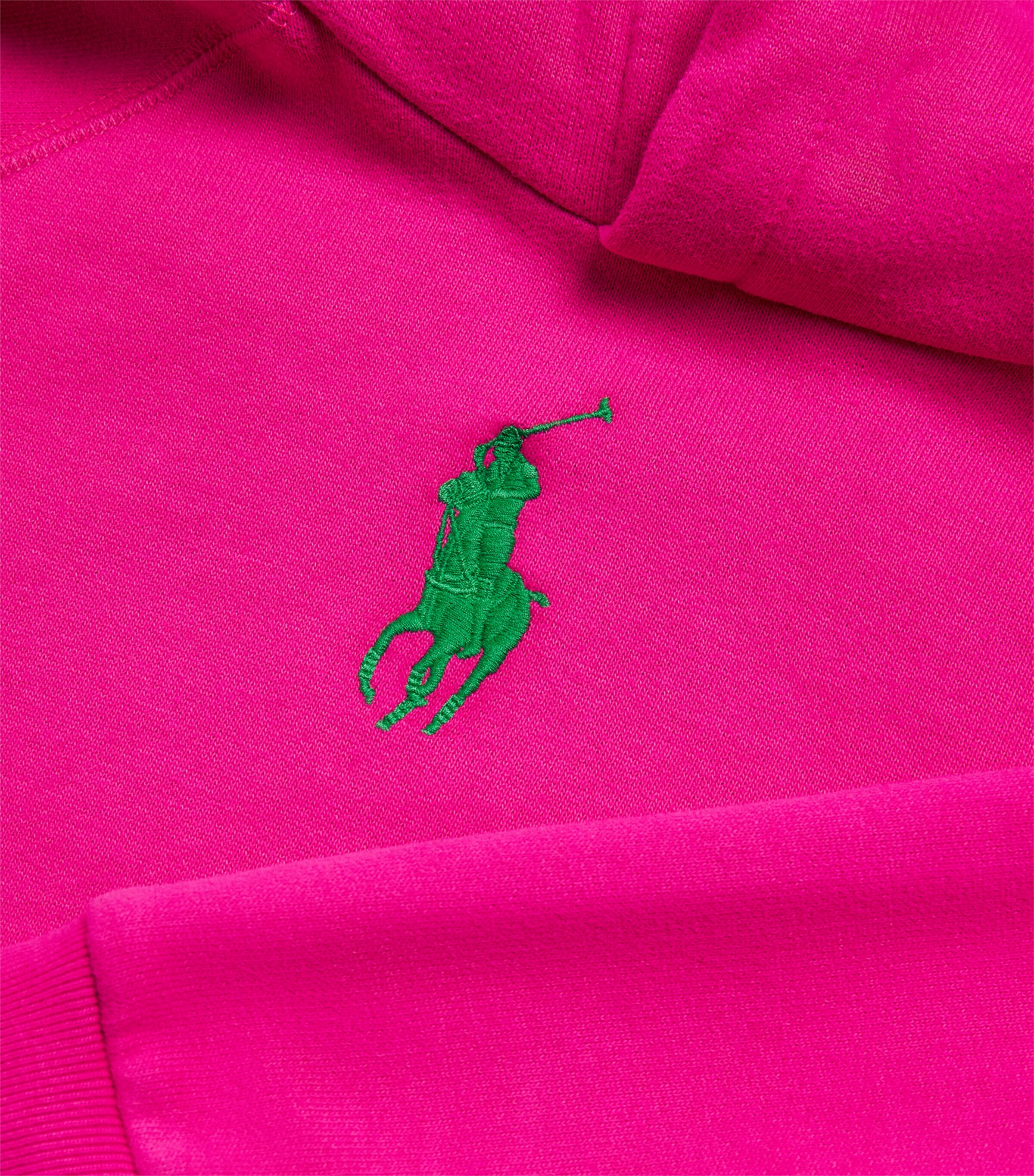 Cotton-Blend Polo Pony Hoodie (7-14 Years) COLGE PINK Image 3