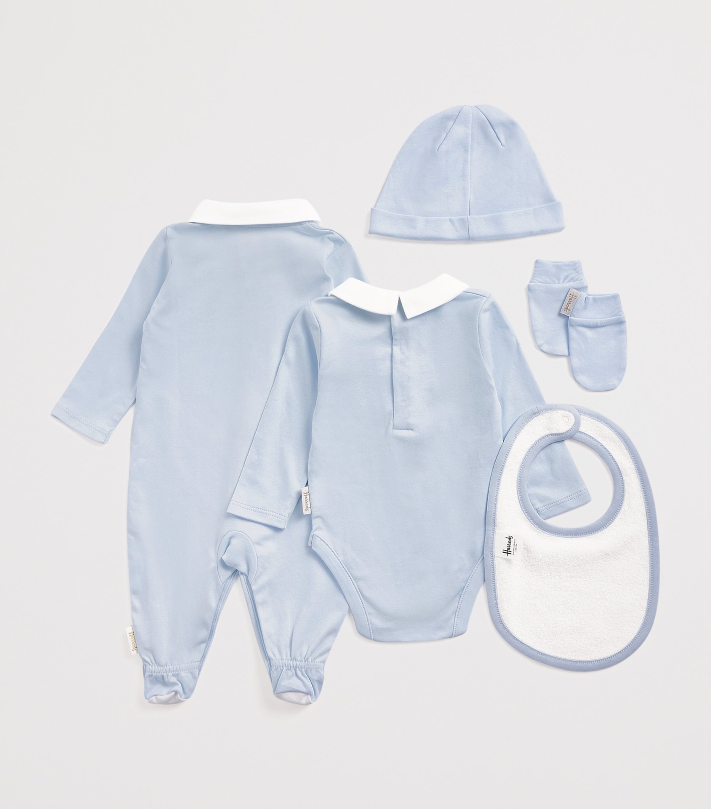 Harrods Blue Pima Cotton Jersey Baby Gift Set (0-18 Months 
