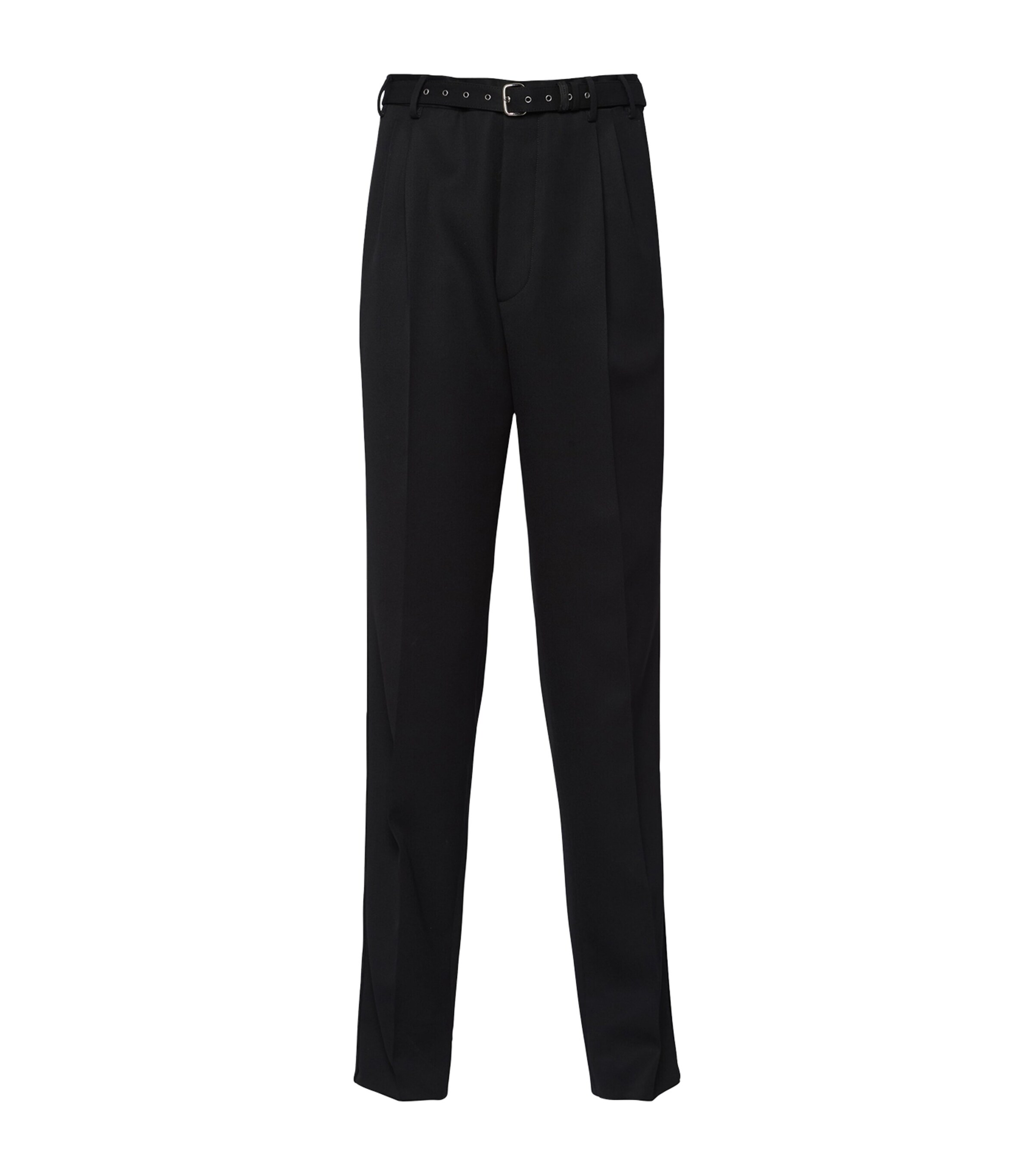 Prada Wool Tailored Pants In Black