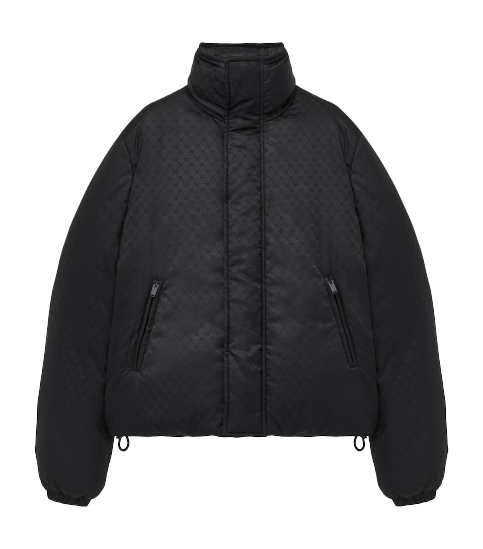 Skull Jacquard Puffer Jacket