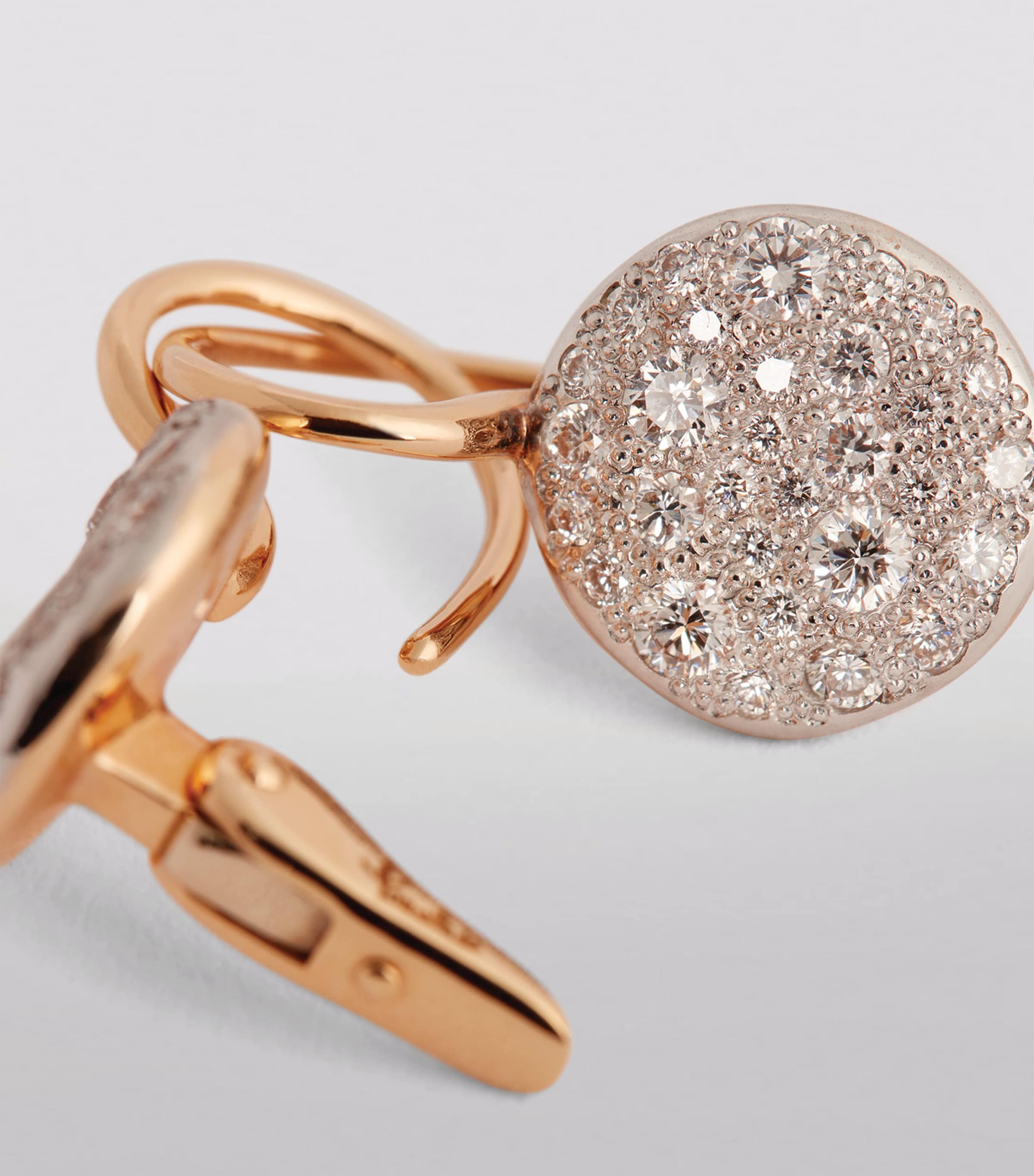 Rose Gold and Diamond Sabbia Earrings DB000 Image 3